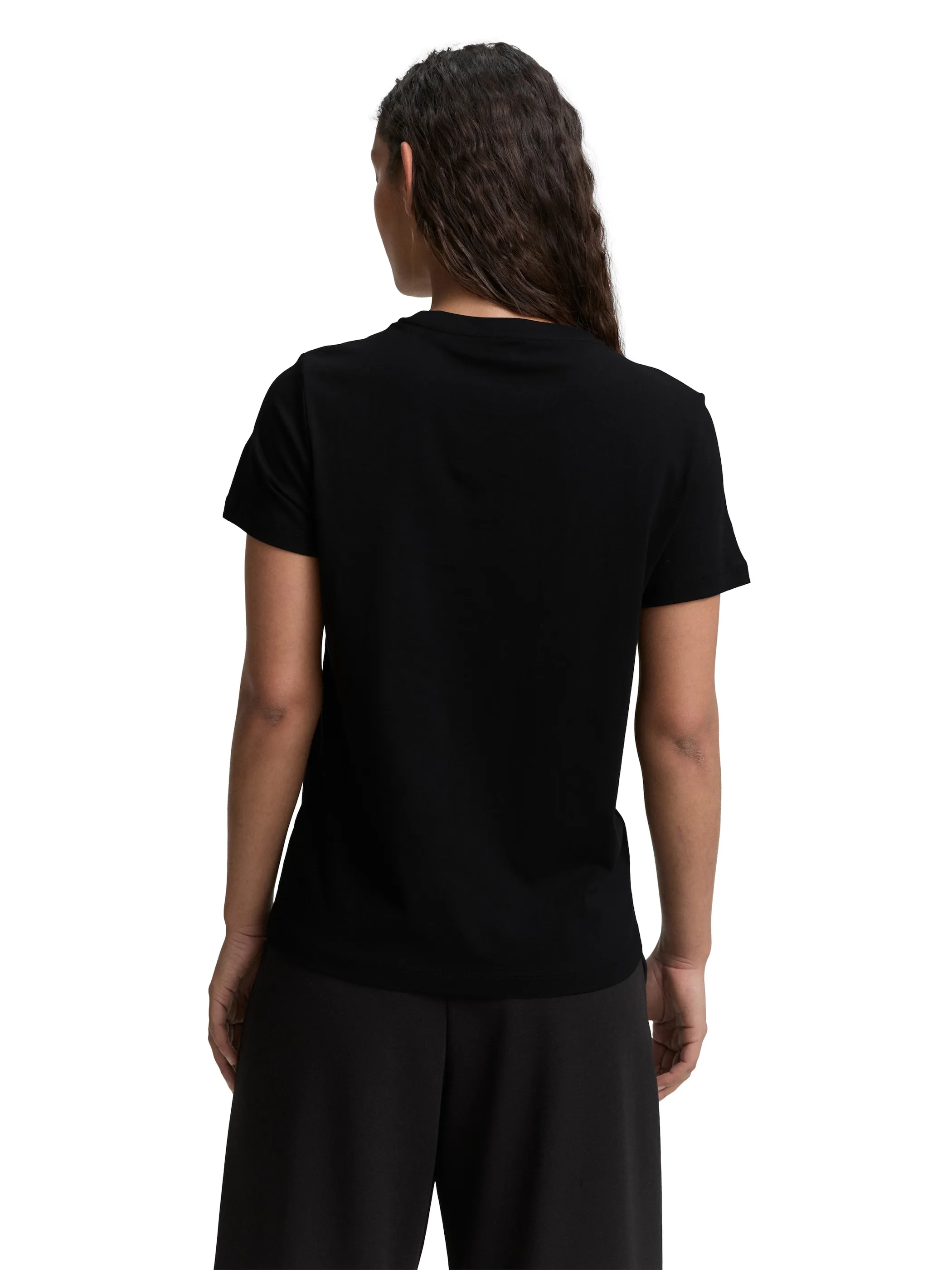 Tom Tailor 1046437 T-shirt basic with print Schwarz 910035 14482 2