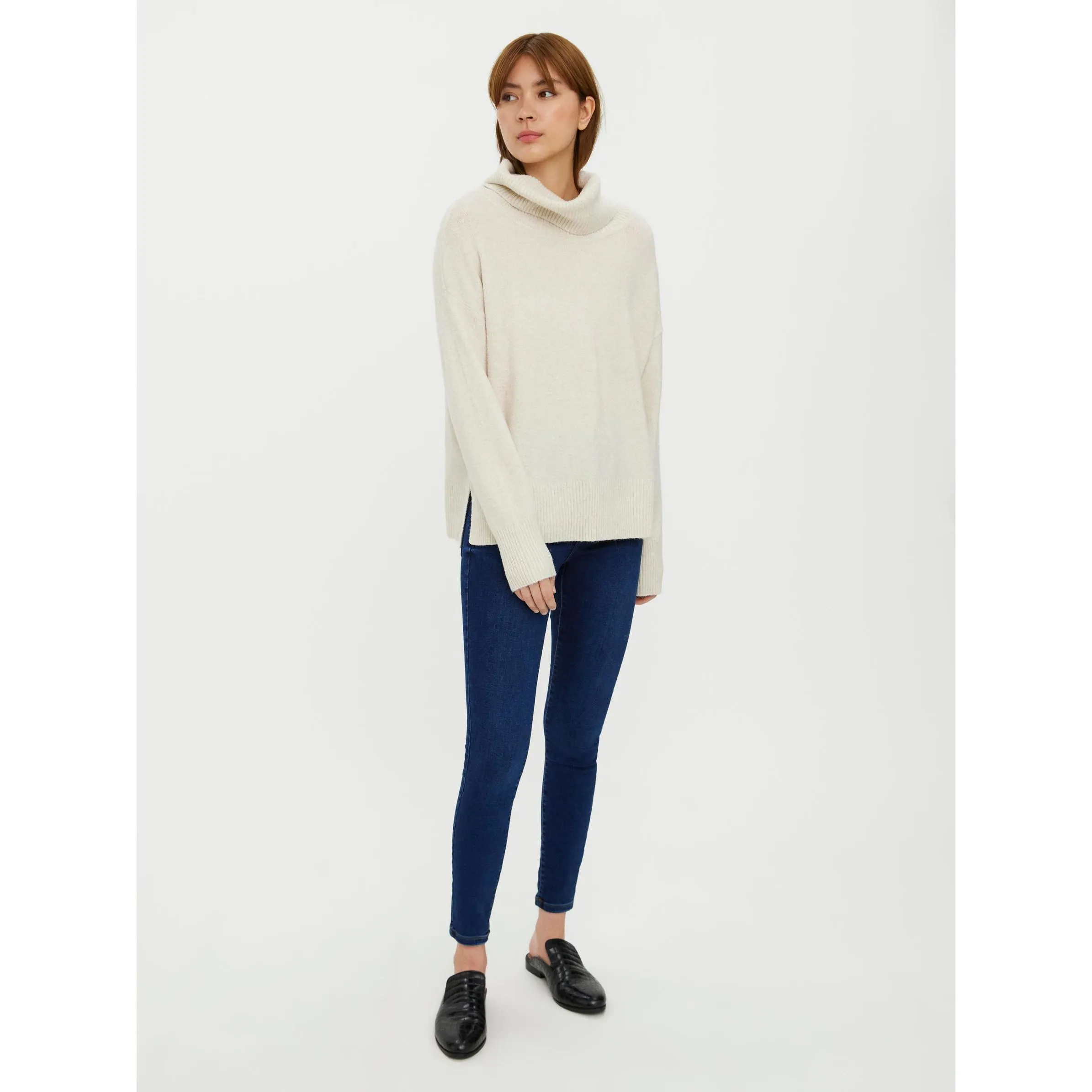 Vero Moda 10231324 VMDOFFY LS COWLNECK B Weiß 842567 222913001 4