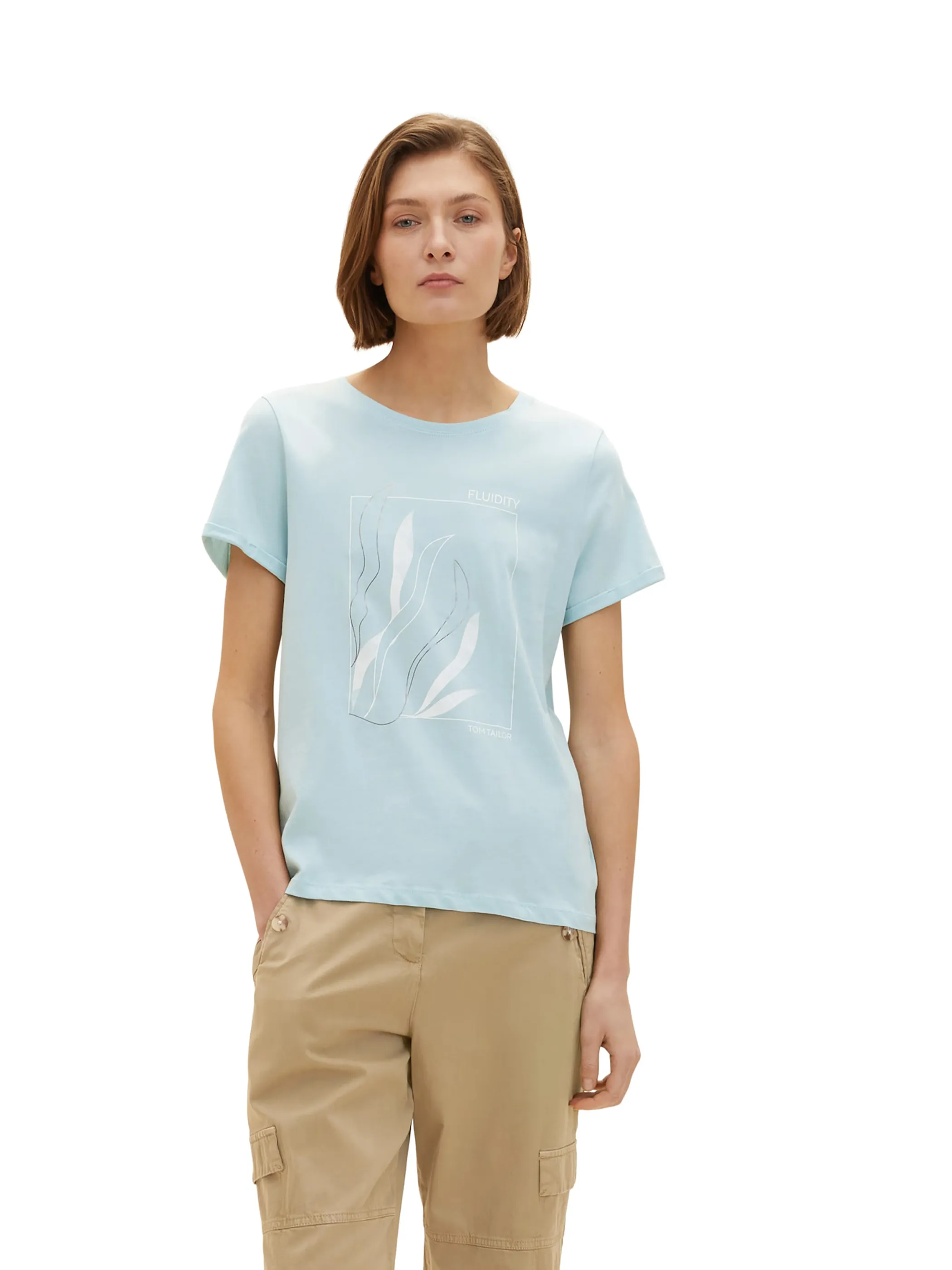 Tom Tailor 1035470 T-shirt frontprint Türkis 874879 30463 4 Tom Tailor 1035470 T-shirt frontprint Türkis 874879 30463 4