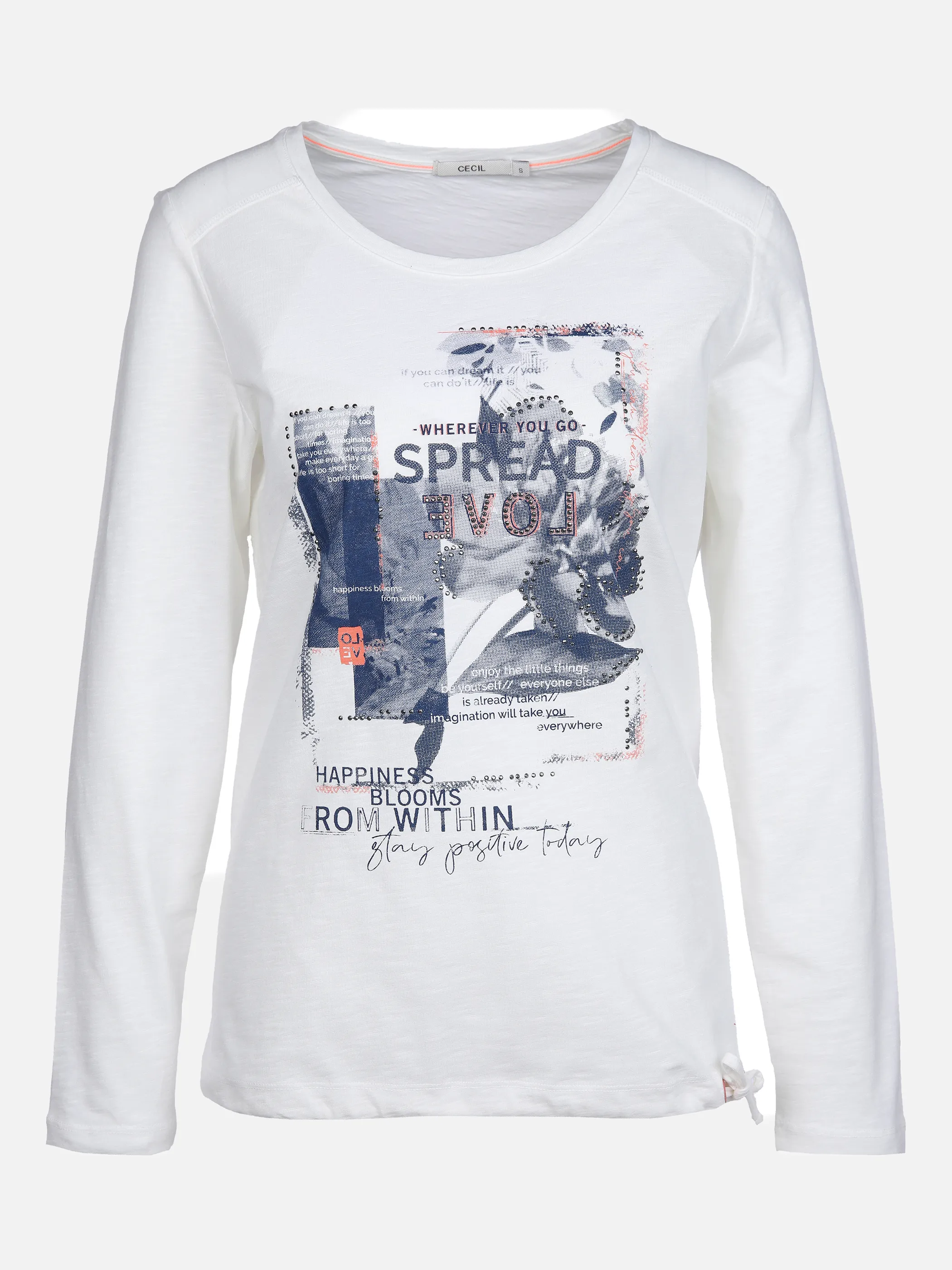 Cecil B317370 FP Spread Love T-Shirt Weiß 864118 33474 1 Cecil B317370 FP Spread Love T-Shirt Weiß 864118 33474 1