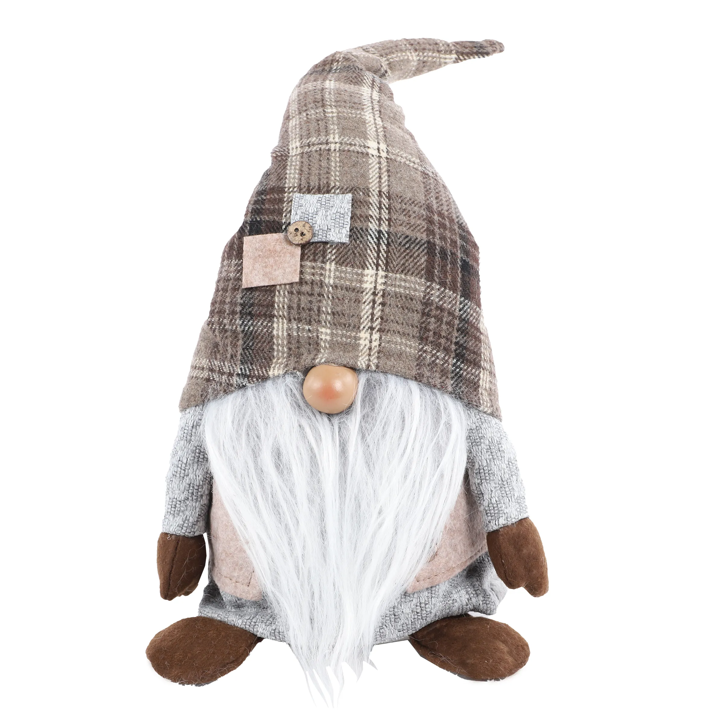 Weihnachten Wichtel karo Mütze 19x12x41 Braun 883973 BRAUN 1 Weihnachten Wichtel karo Mütze 19x12x41 Braun 883973 BRAUN 1