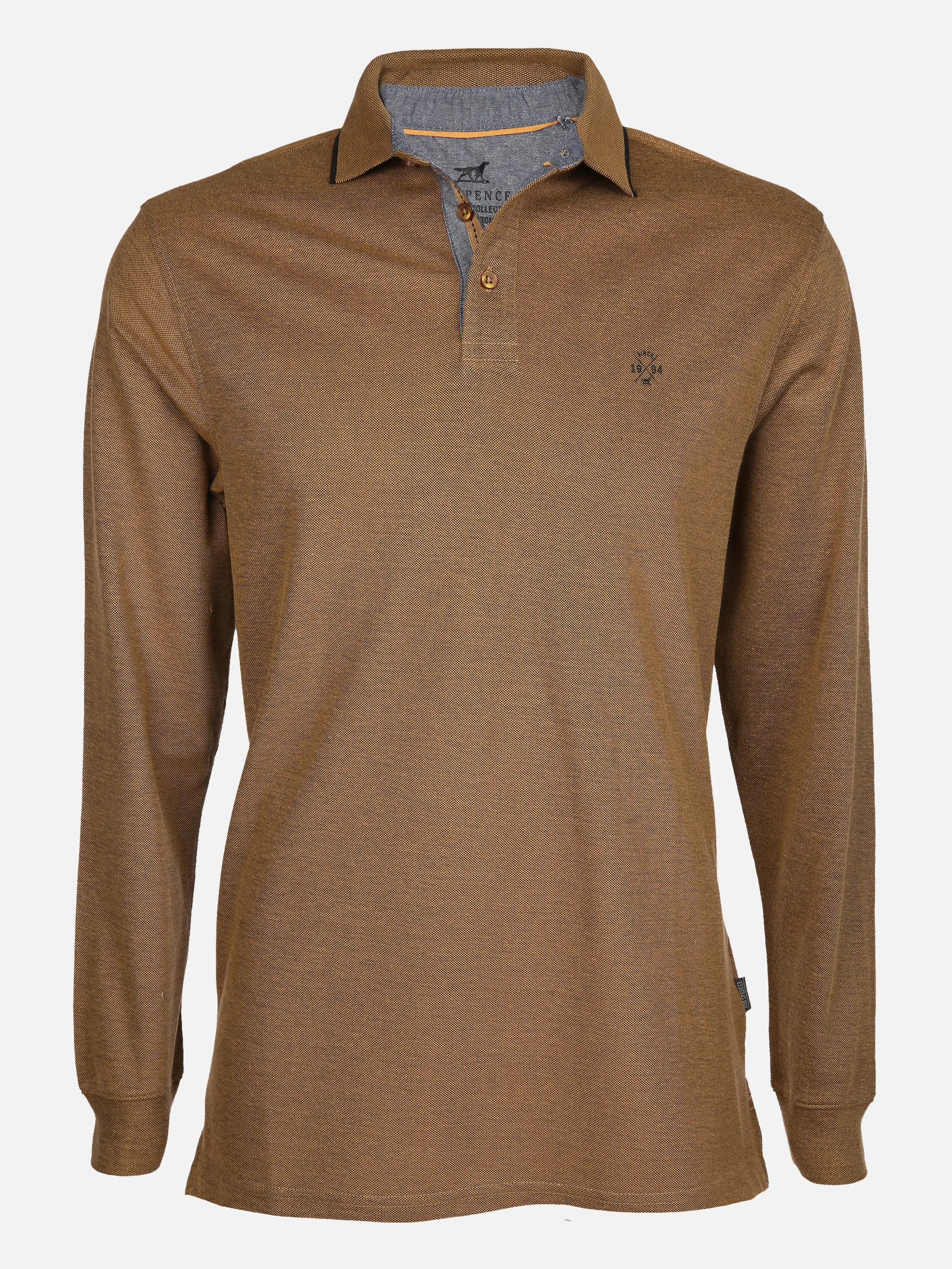 Jim Spencer He. Poloshirt 1/1 Arm meliert Braun 857079 CAMEL 1