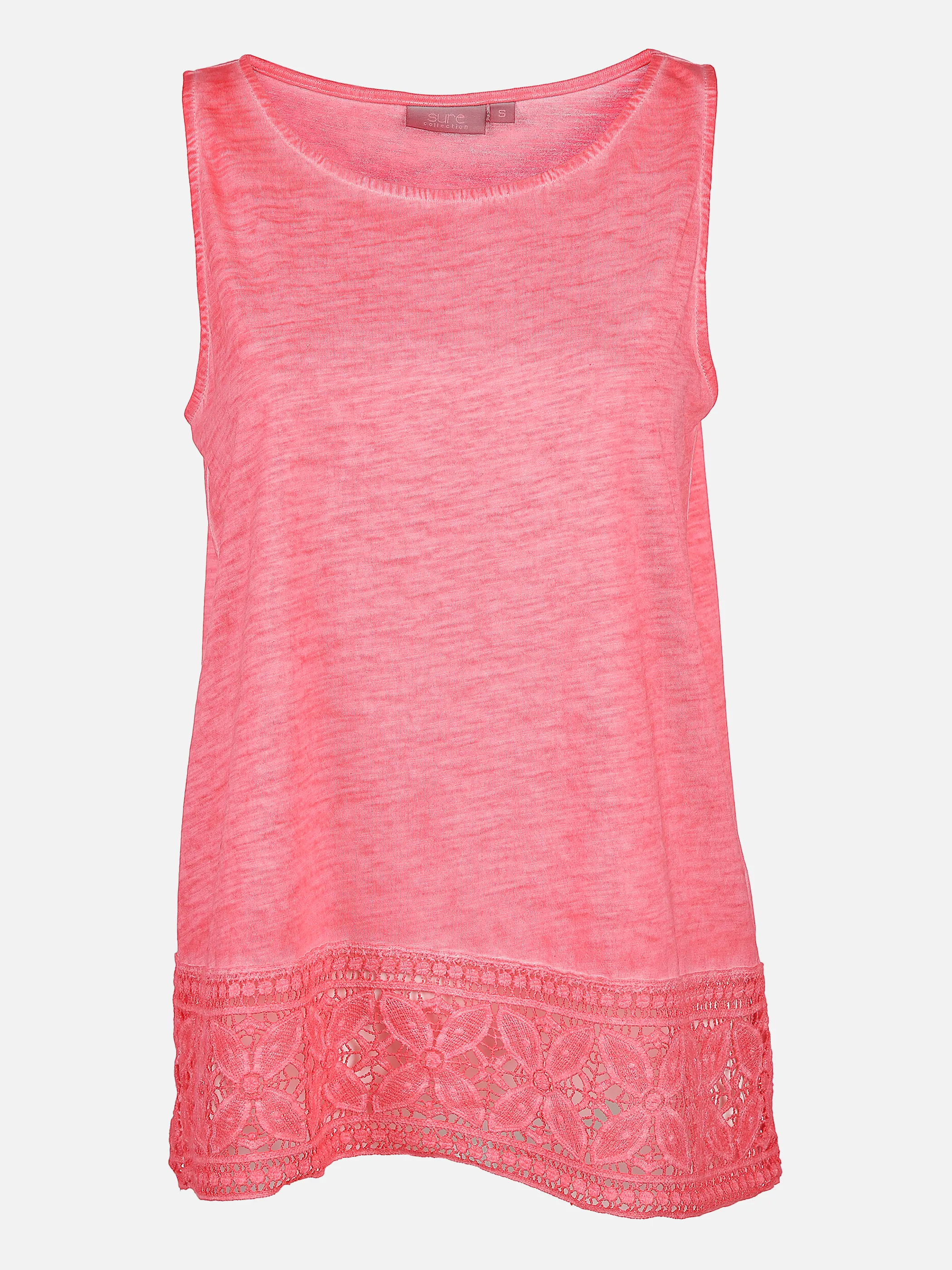 SURE Collection Da-Tank Top mit Spitze Rot 810382 STRAWBERRY 1