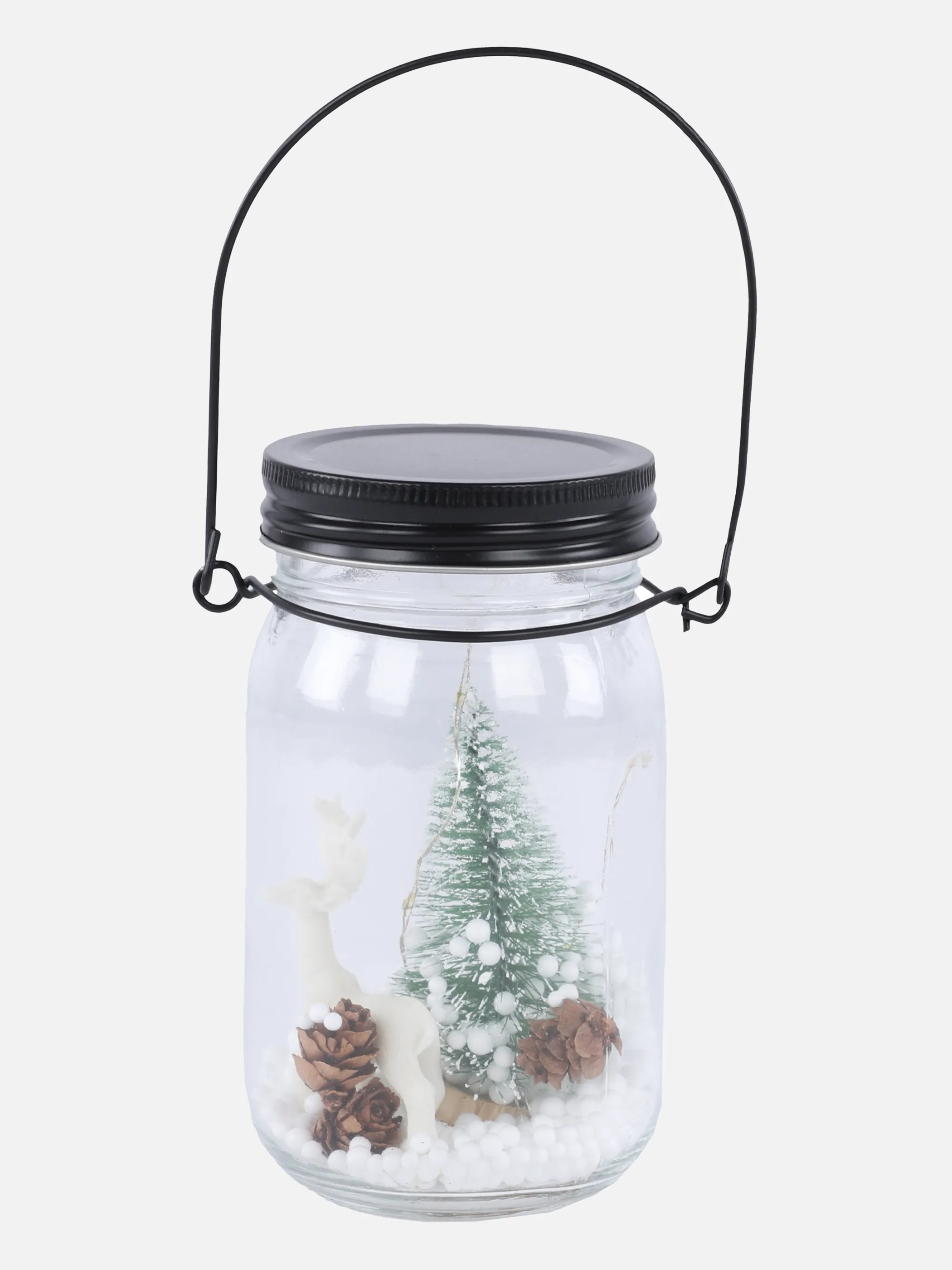 Weihnachten Glas mit Weihnachtsdeko + LED Weiß 871161 SONSTIGE 1 Weihnachten Glas mit Weihnachtsdeko + LED Weiß 871161 SONSTIGE 1