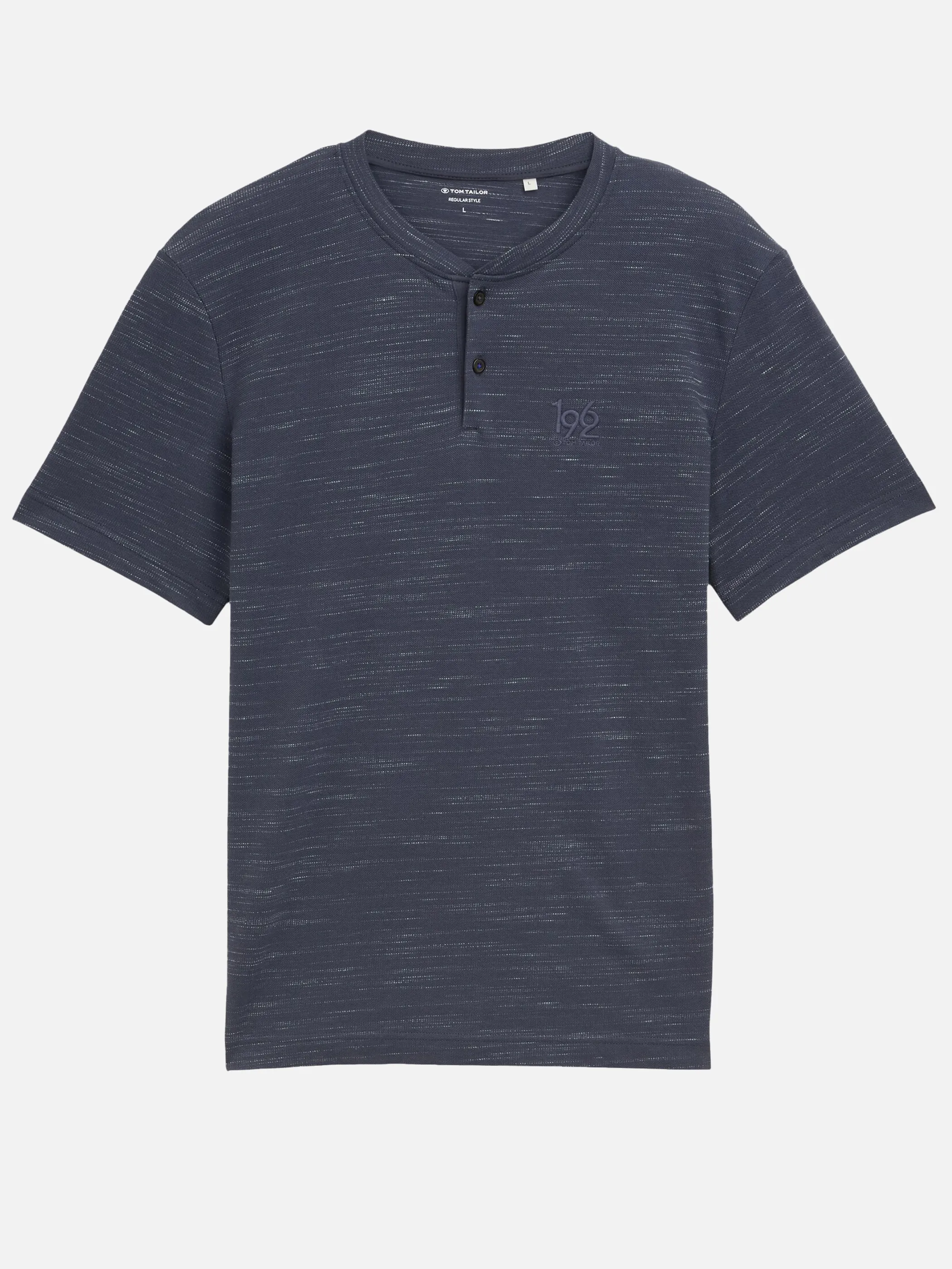 Tom Tailor 1046718 injected piquŽ® henley Grau 910667 10306 1