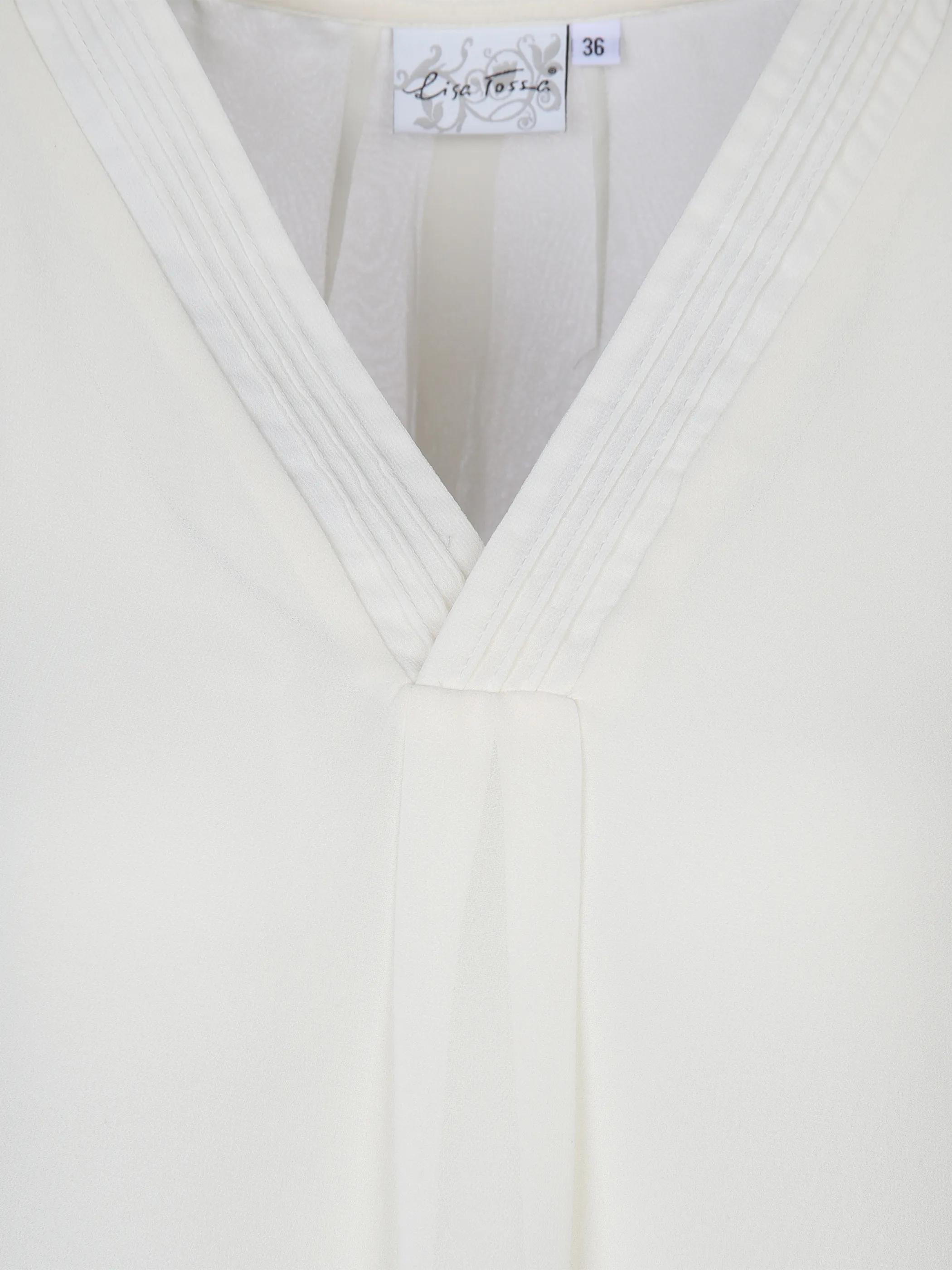 Lisa Tossa Da-Chiffonbluse 1/2 Arm Weiß 874339 WEIß 3 Lisa Tossa Da-Chiffonbluse 1/2 Arm Weiß 874339 WEIß 3