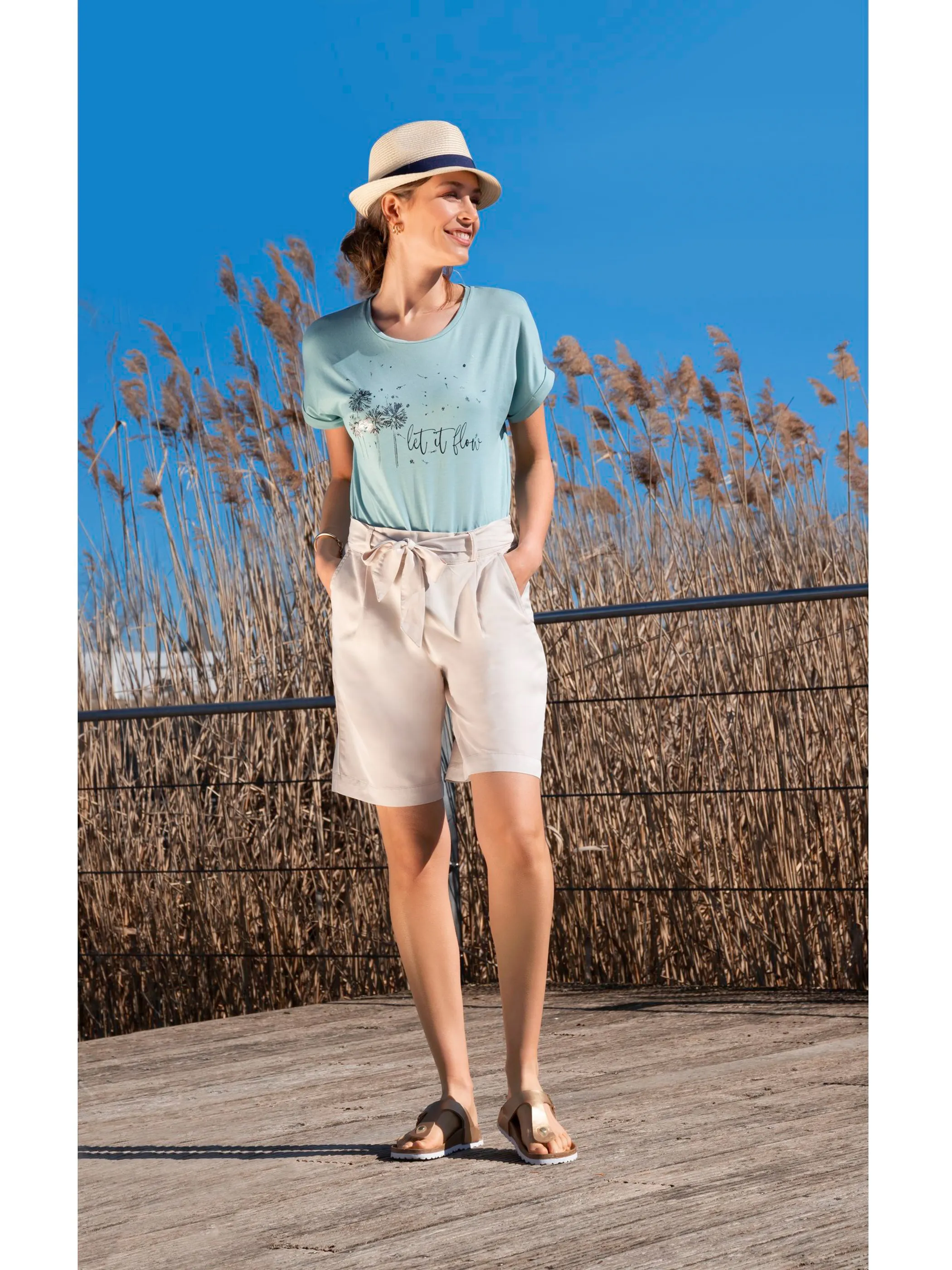 Lisa Tossa Da-Short m. elastischem Bund Grau 865611 TAUPE 4