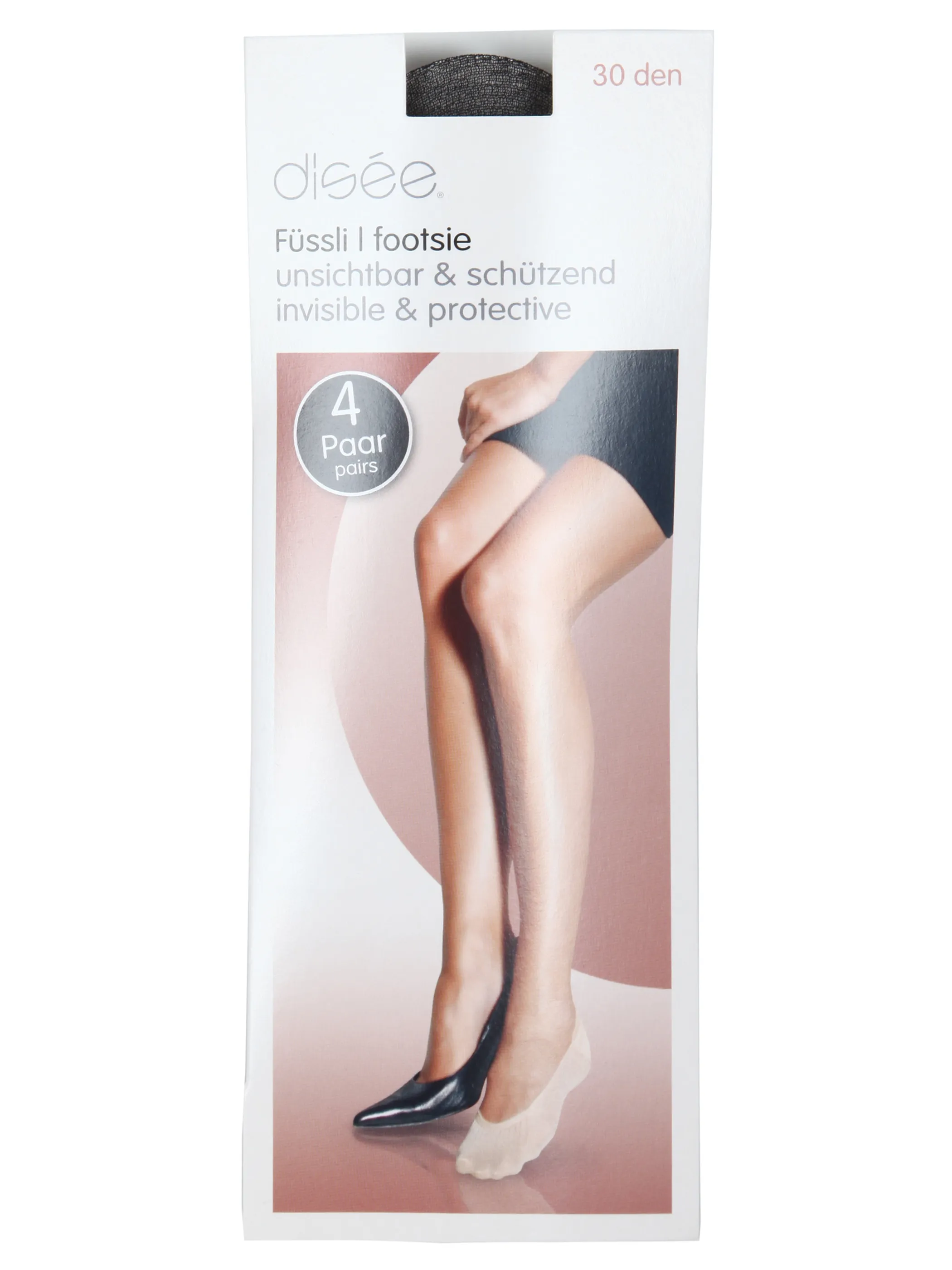 Disée Da-Füsslingei 30den 4er Pack Schwarz 565339 98 1