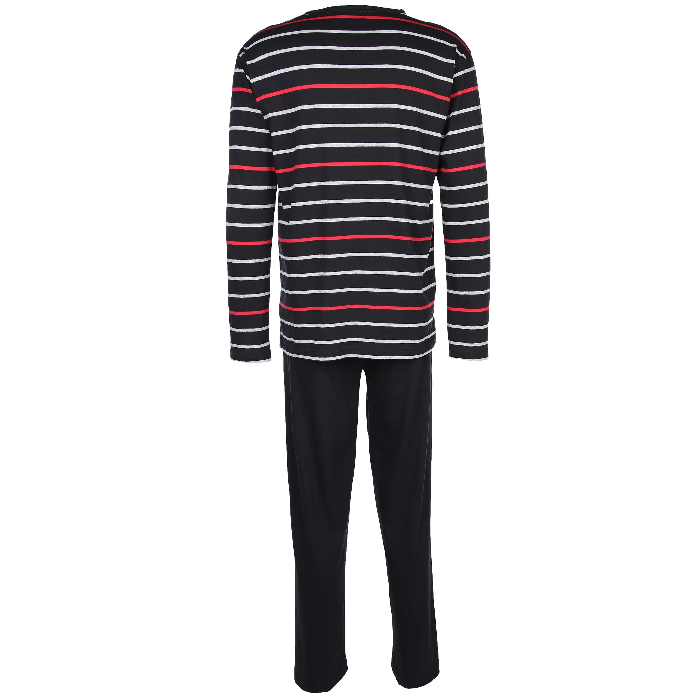 Jim Spencer He. Pyjama Serafinos Shirt ges Schwarz 884585 BLACK/GREY 2