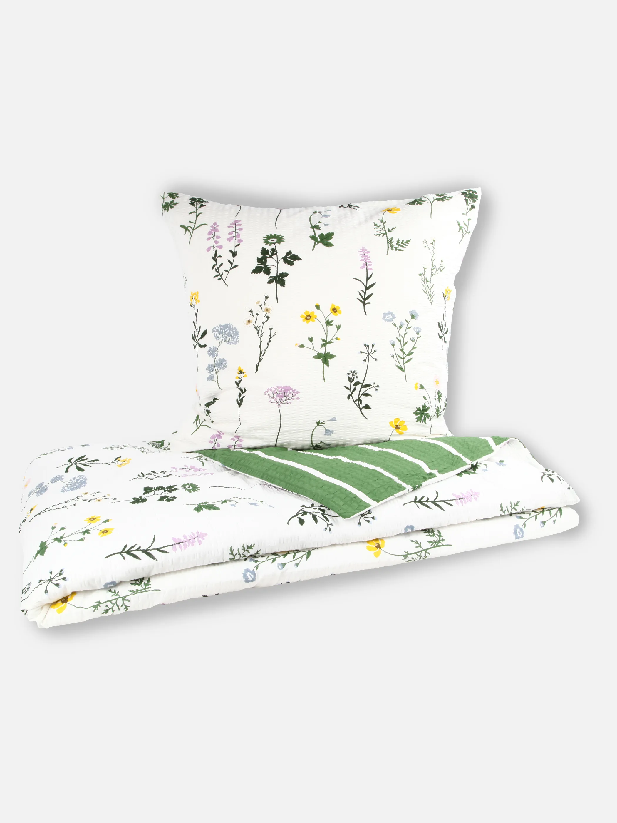 Dream House Seersucker Bettwäsche Blumen/S Weiß 906680 WEIß 1