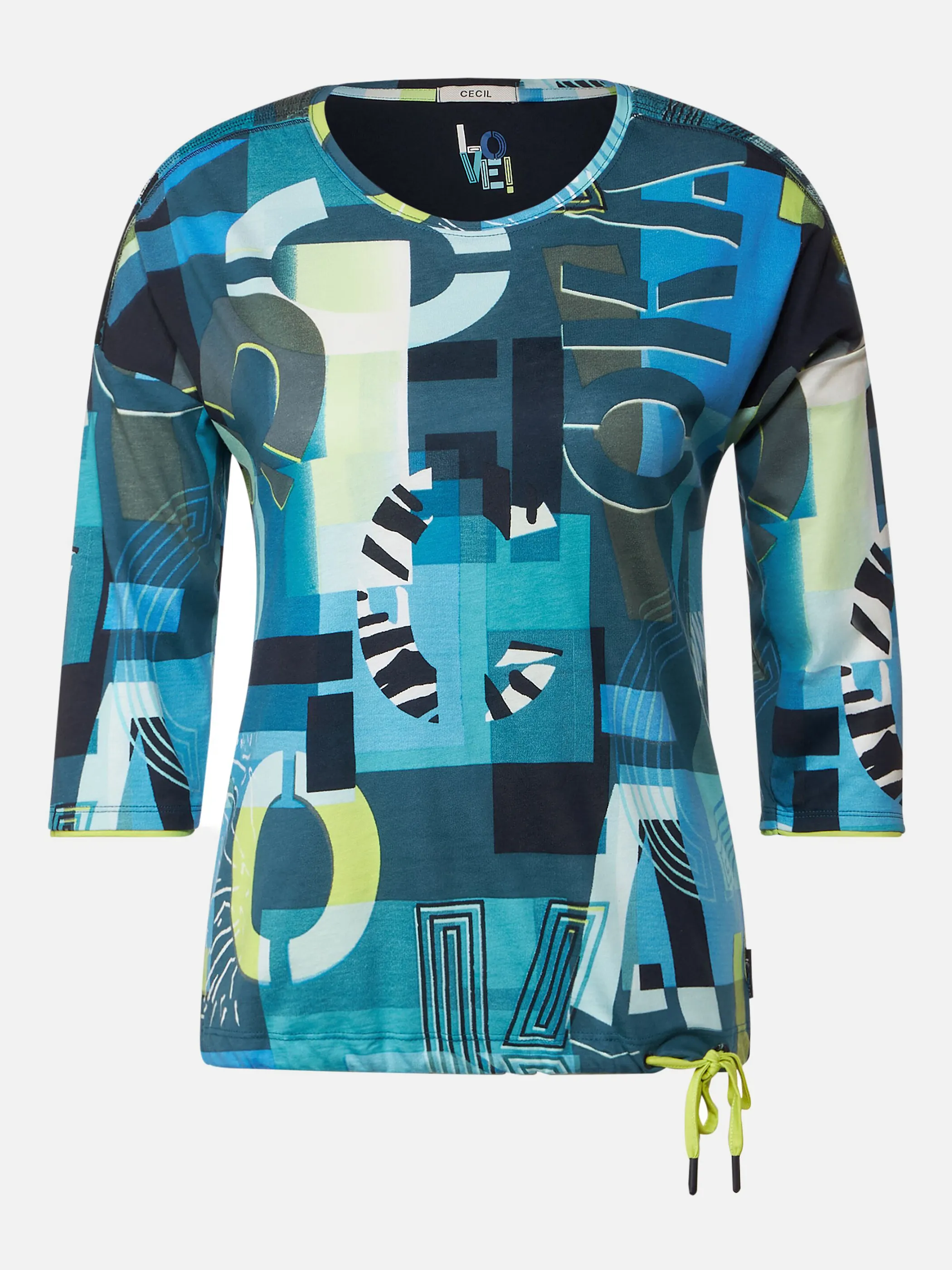 Cecil B319381 TOS Wording AOP Smock Shirt Blau 880835 34744 1 Cecil B319381 TOS Wording AOP Smock Shirt Blau 880835 34744 1