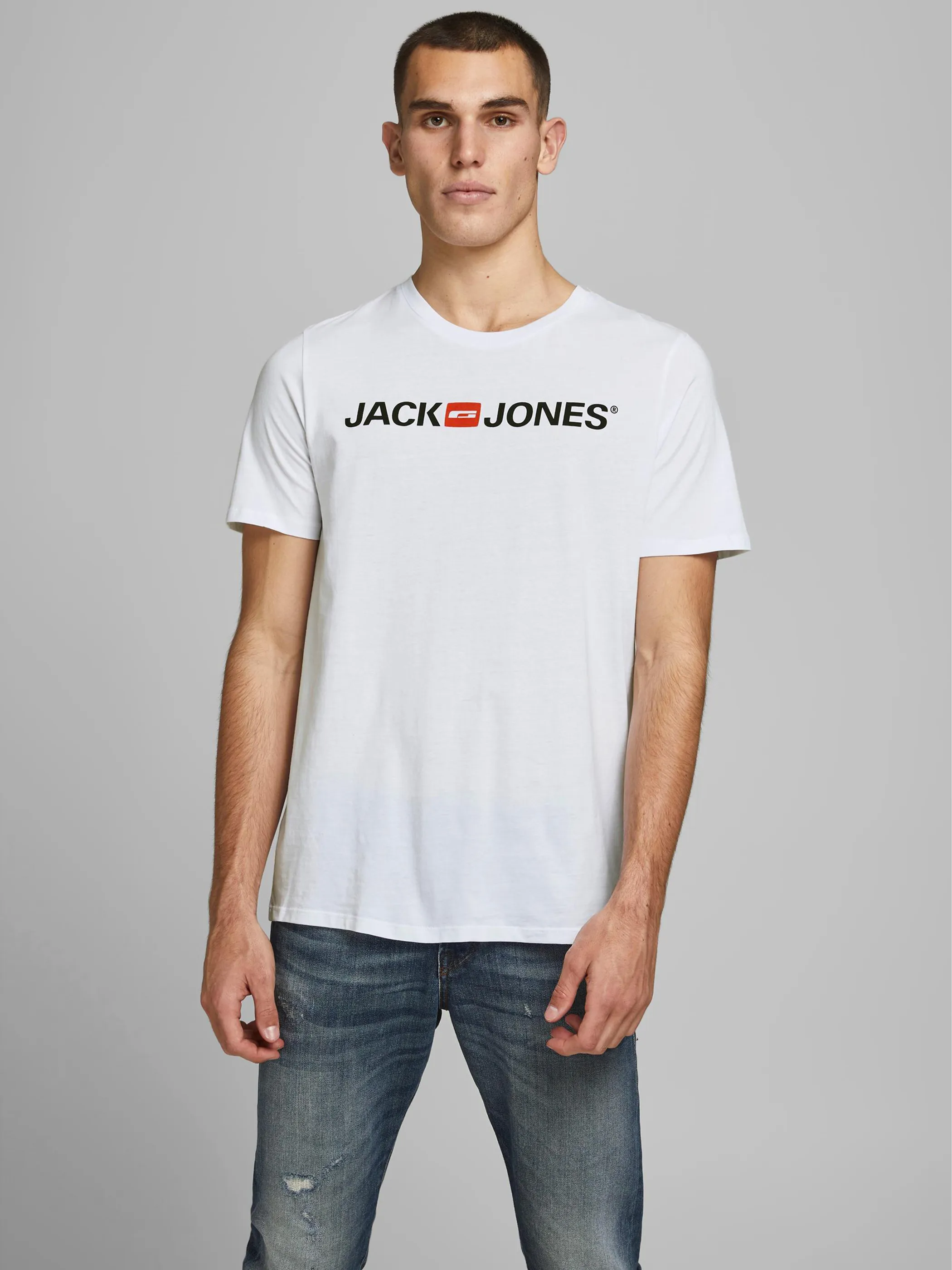 Jack Jones 12137126 JJECORP LOGO TEE SS C Weiß 832988 178074001 2