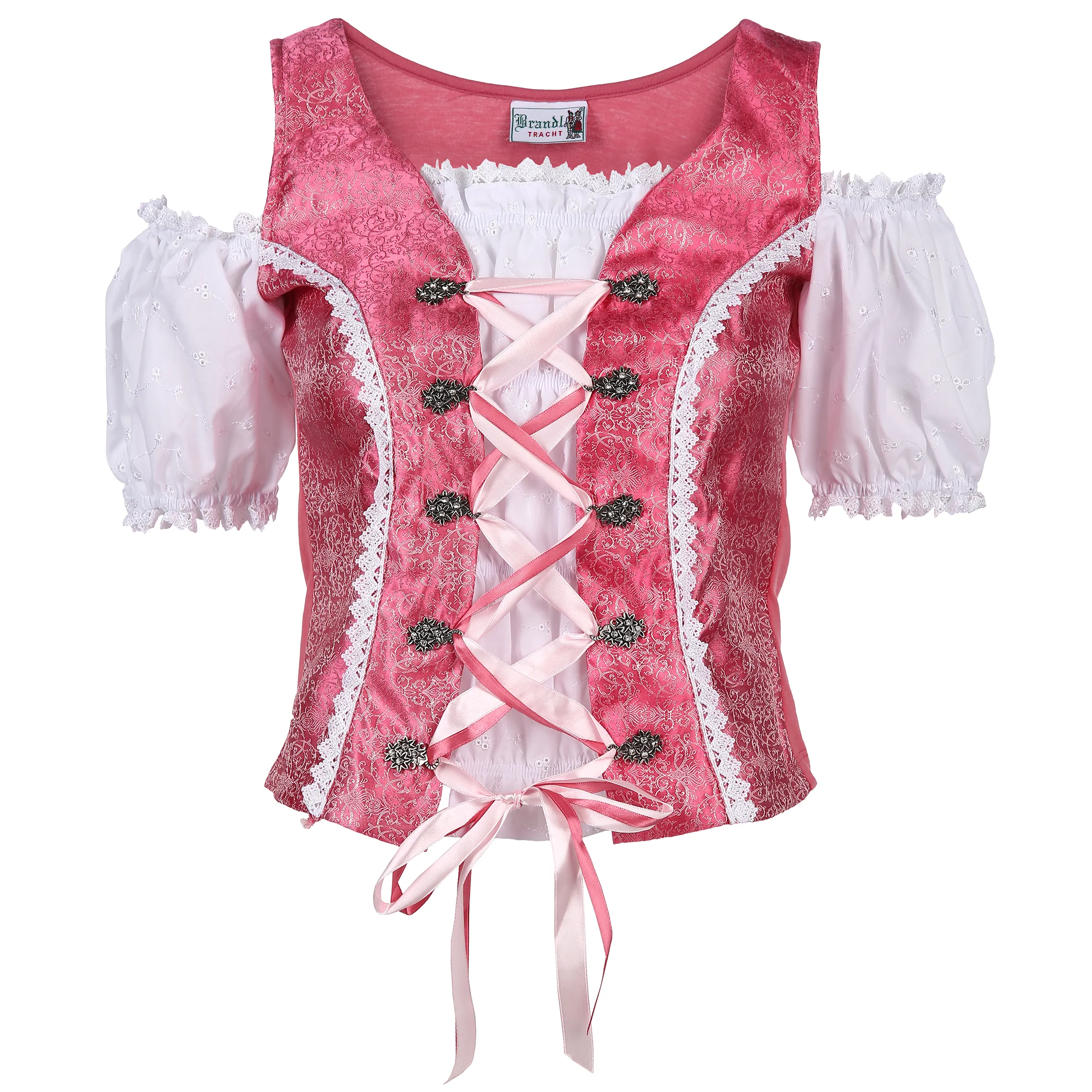 Brandl Tracht Da-Miedershirt m. Schnürung Rosa 812878 ROSÉ GEM. 1