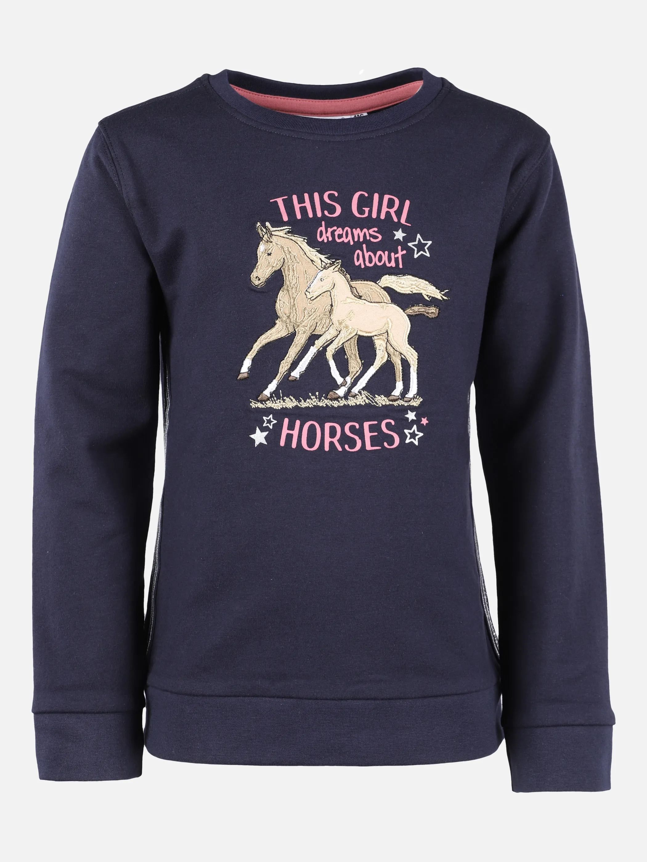 Stop + Go MG Sweatshirt in navy + mauve Blau 868351 NAVY 1 Stop + Go MG Sweatshirt in navy + mauve Blau 868351 NAVY 1