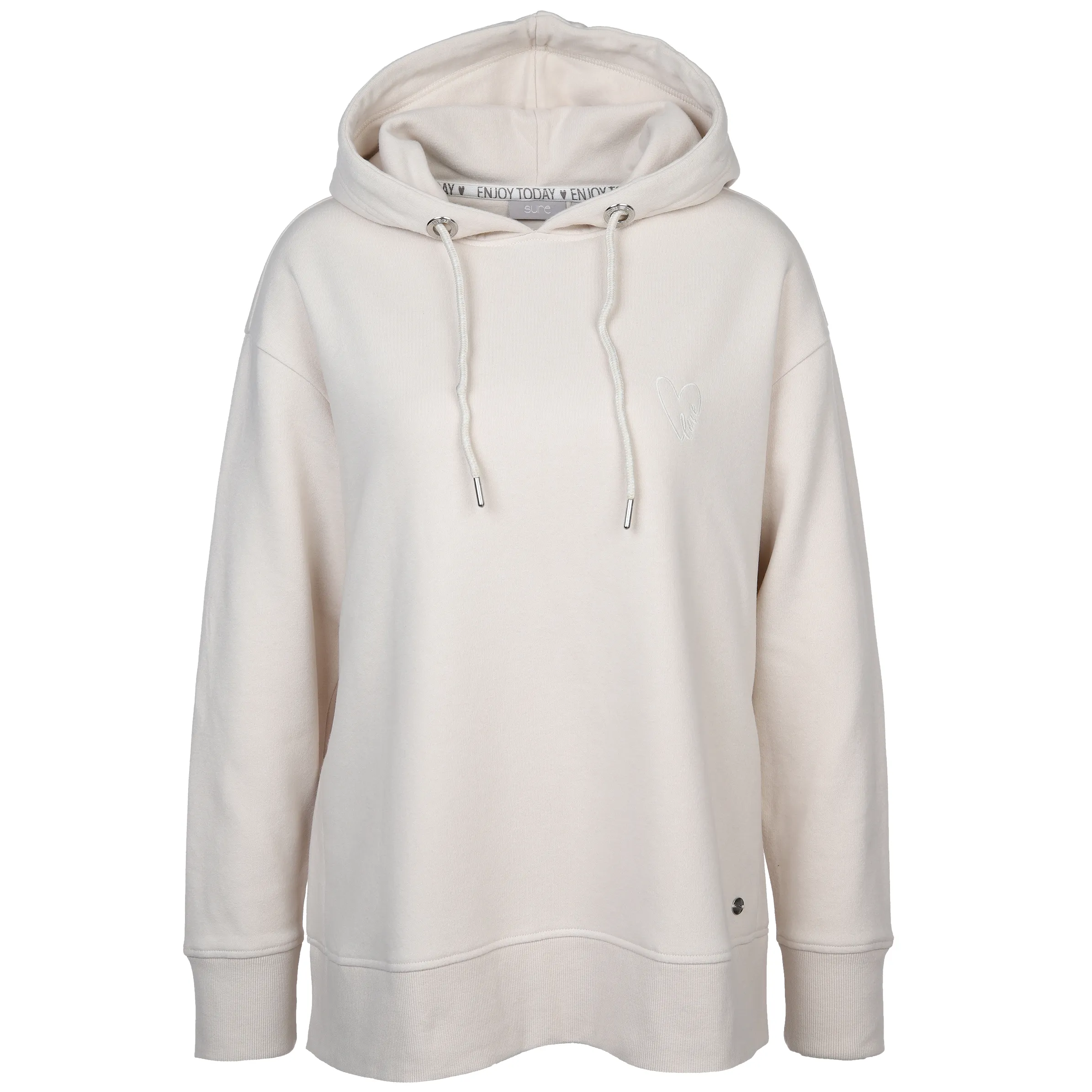 Sure Da-Sweatshirt m. Kapuze 1/1 Arm Beige 880882 SAND 1