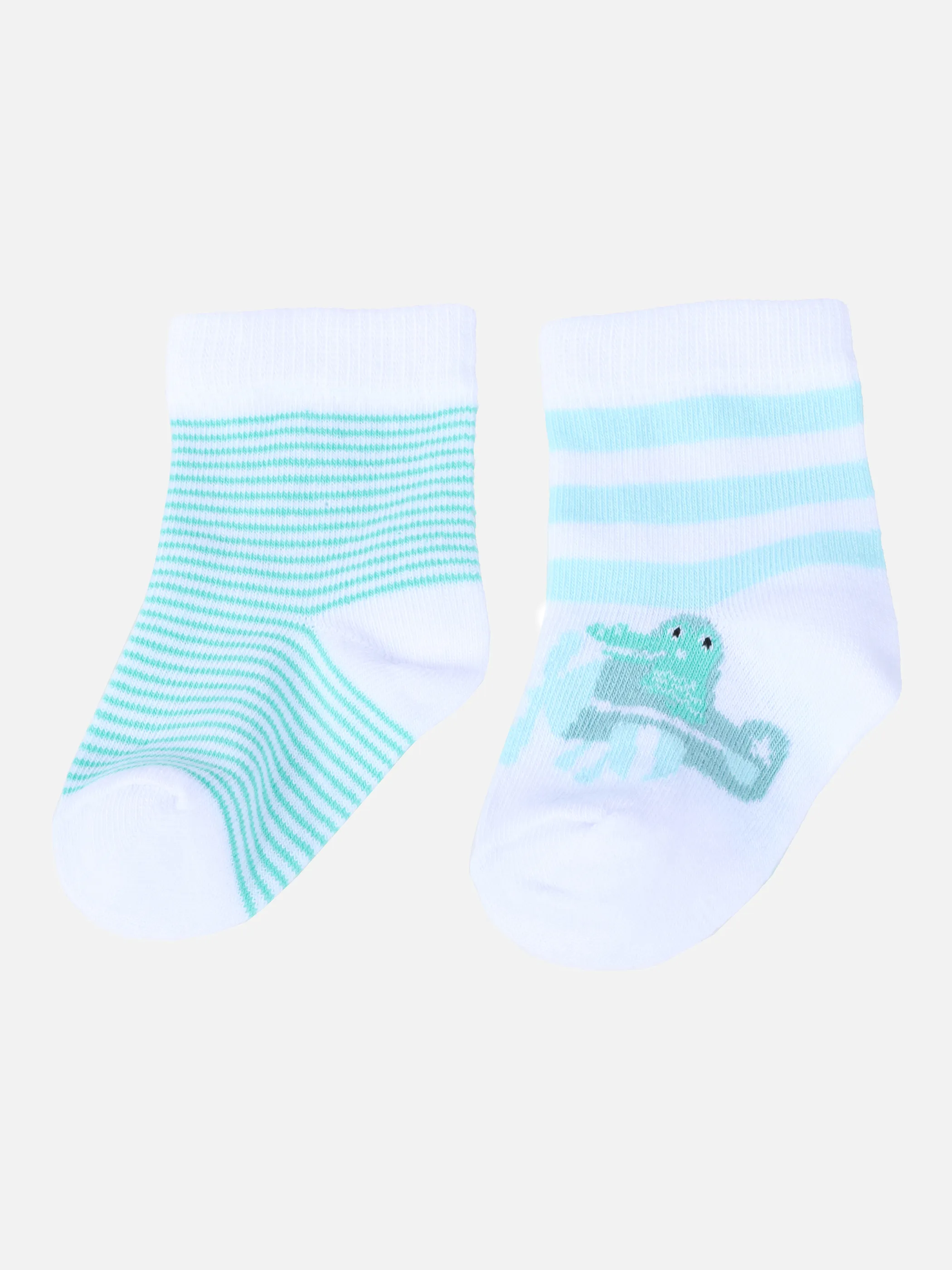 Bubble Gum BB Socken 2er Pack Kroko/Strif Grün 865096 MINT/GRAU 2