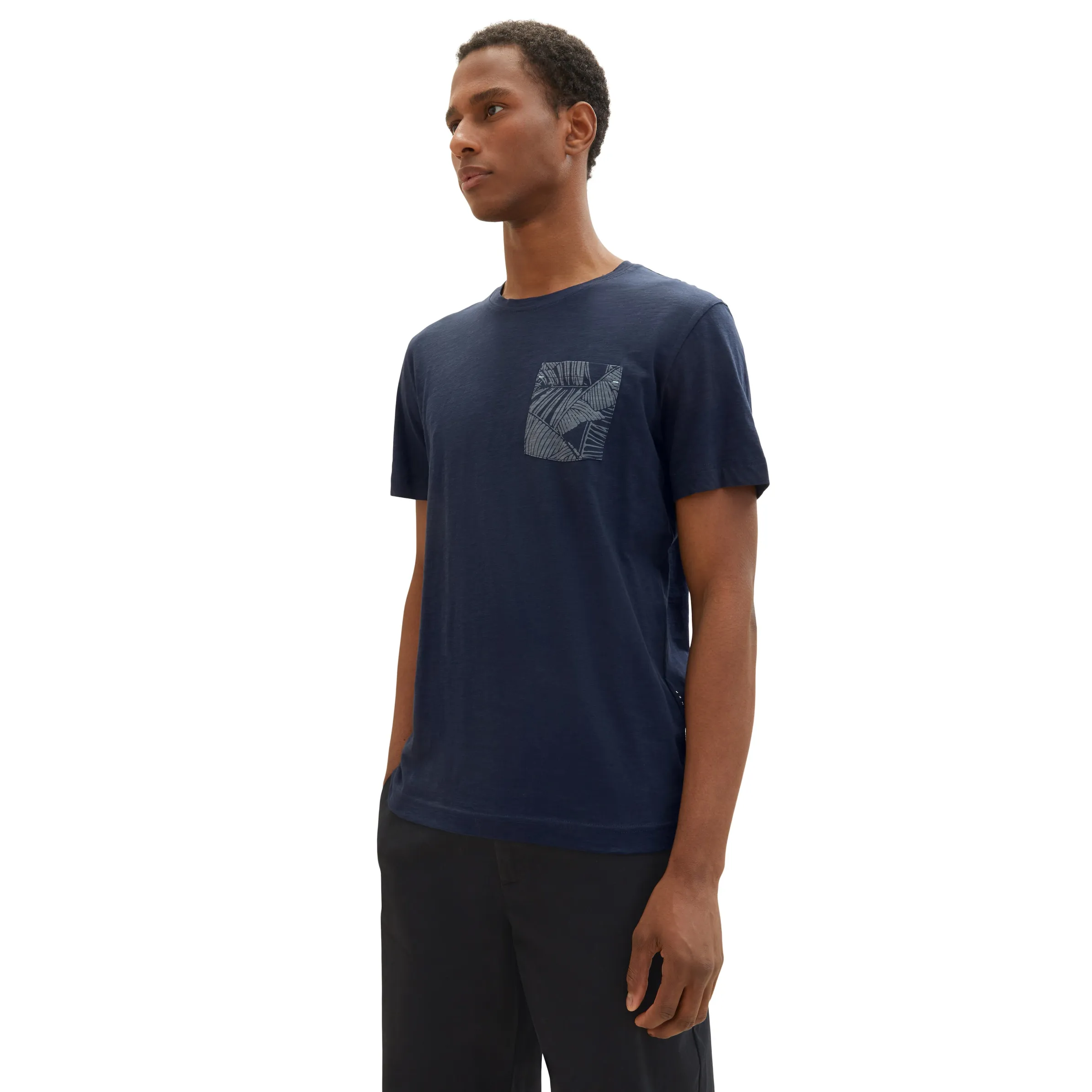 Tom Tailor 1036371 structured t-shirt with pocket Blau 880571 10668 3 Tom Tailor 1036371 structured t-shirt with pocket Blau 880571 10668 3