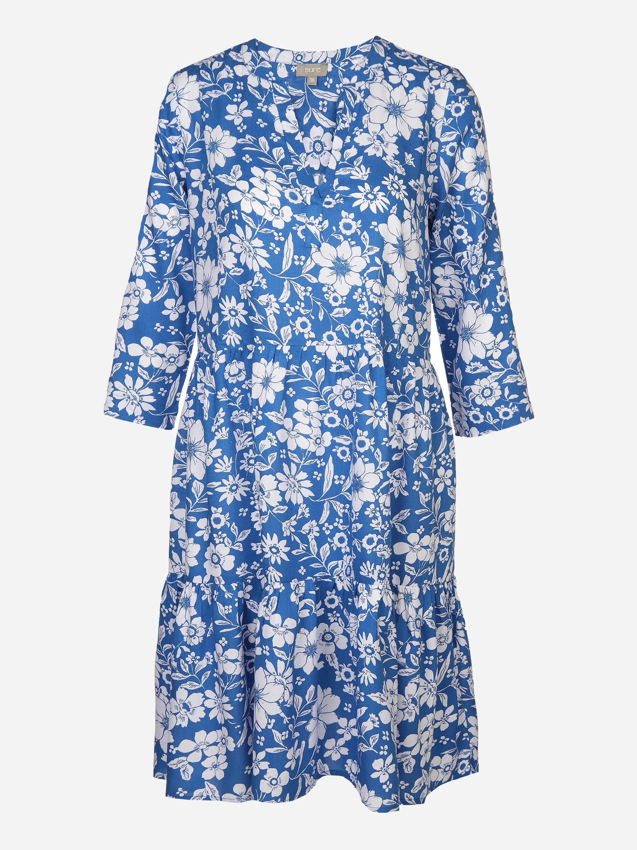 Sure Da-Volantkleid m.Allover-Print Blau 863523 BLAU GEM 1 Sure Da-Volantkleid m.Allover-Print Blau 863523 BLAU GEM 1