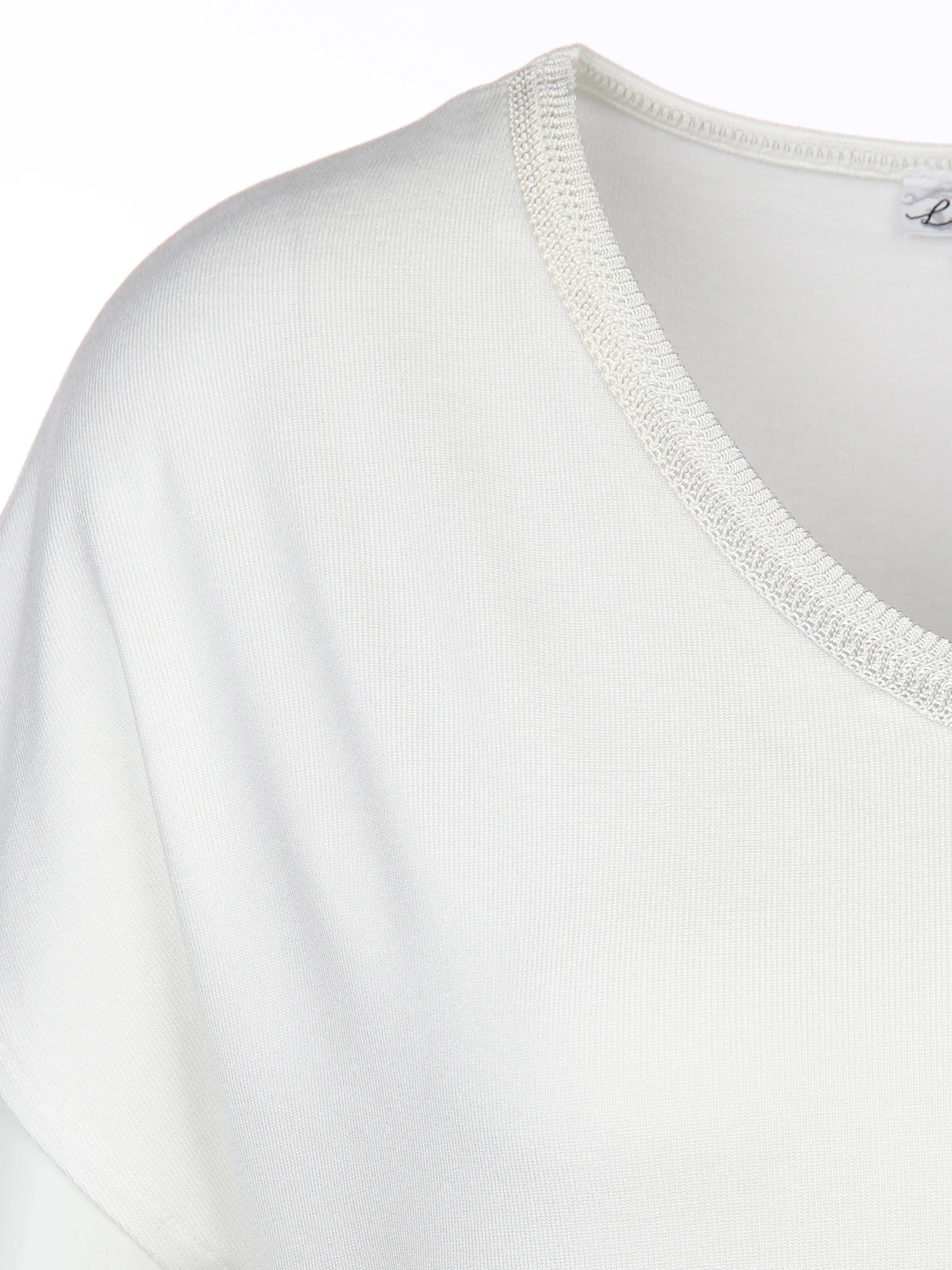 Lisa Tossa Da-T-Shirt m.V-Ausschnitt Weiß 877642 OFFWHITE 3 Lisa Tossa Da-T-Shirt m.V-Ausschnitt Weiß 877642 OFFWHITE 3