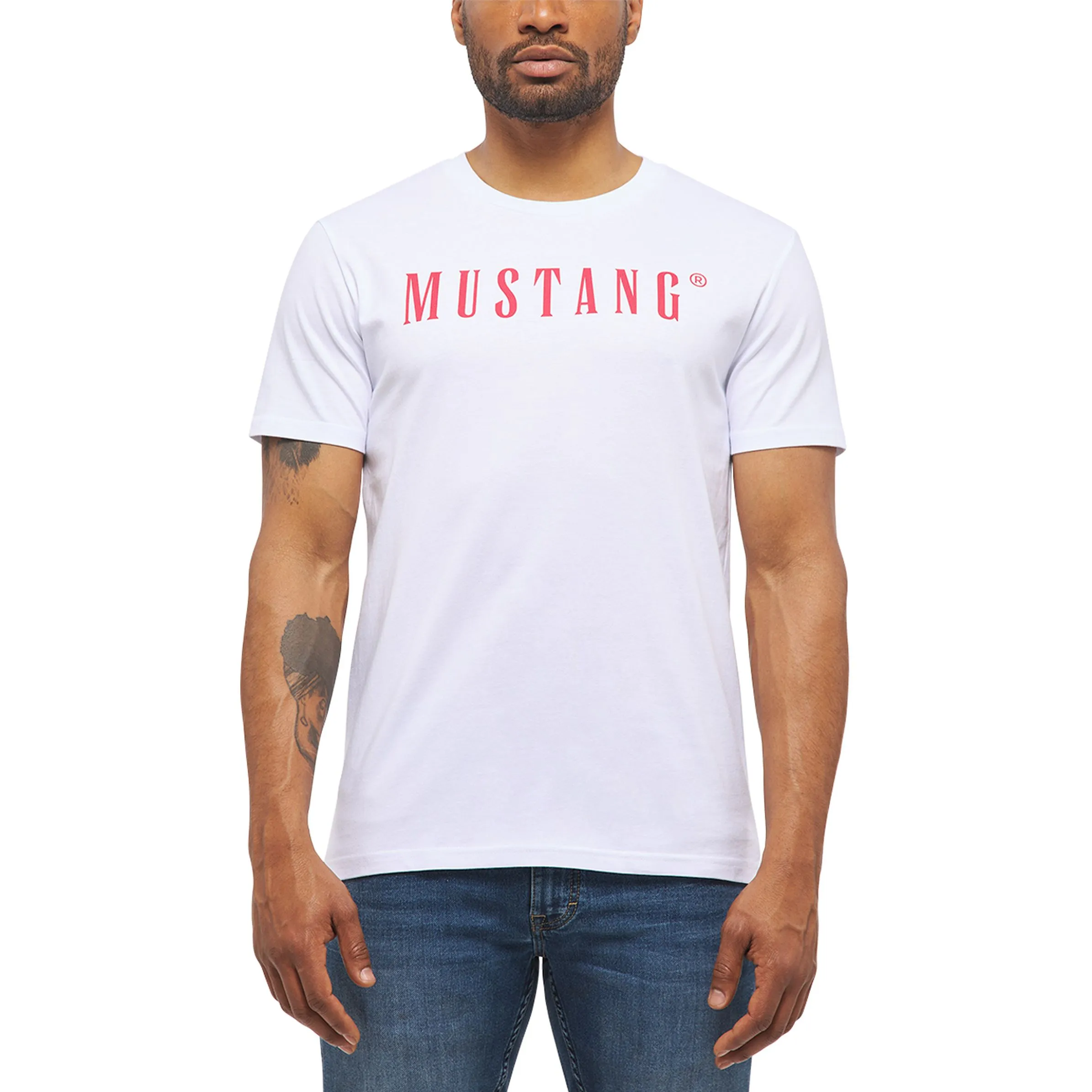 Mustang 1013221 STYLE ALEX C LOGO TEE Weiß 874824 2045 4