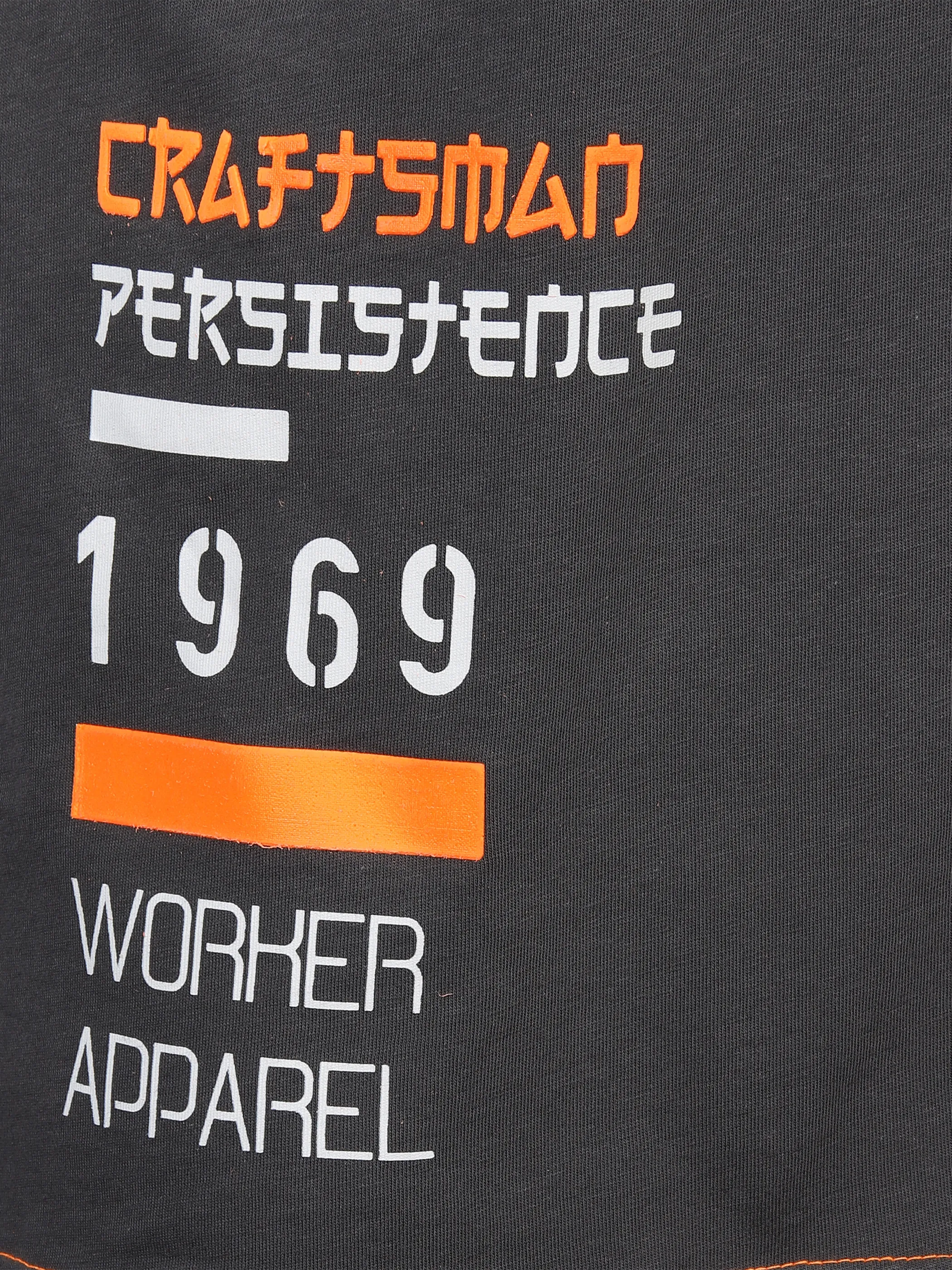 Worker He. T-Shirt 1/2 Arm print Grau 879104 GRAPHIT 4