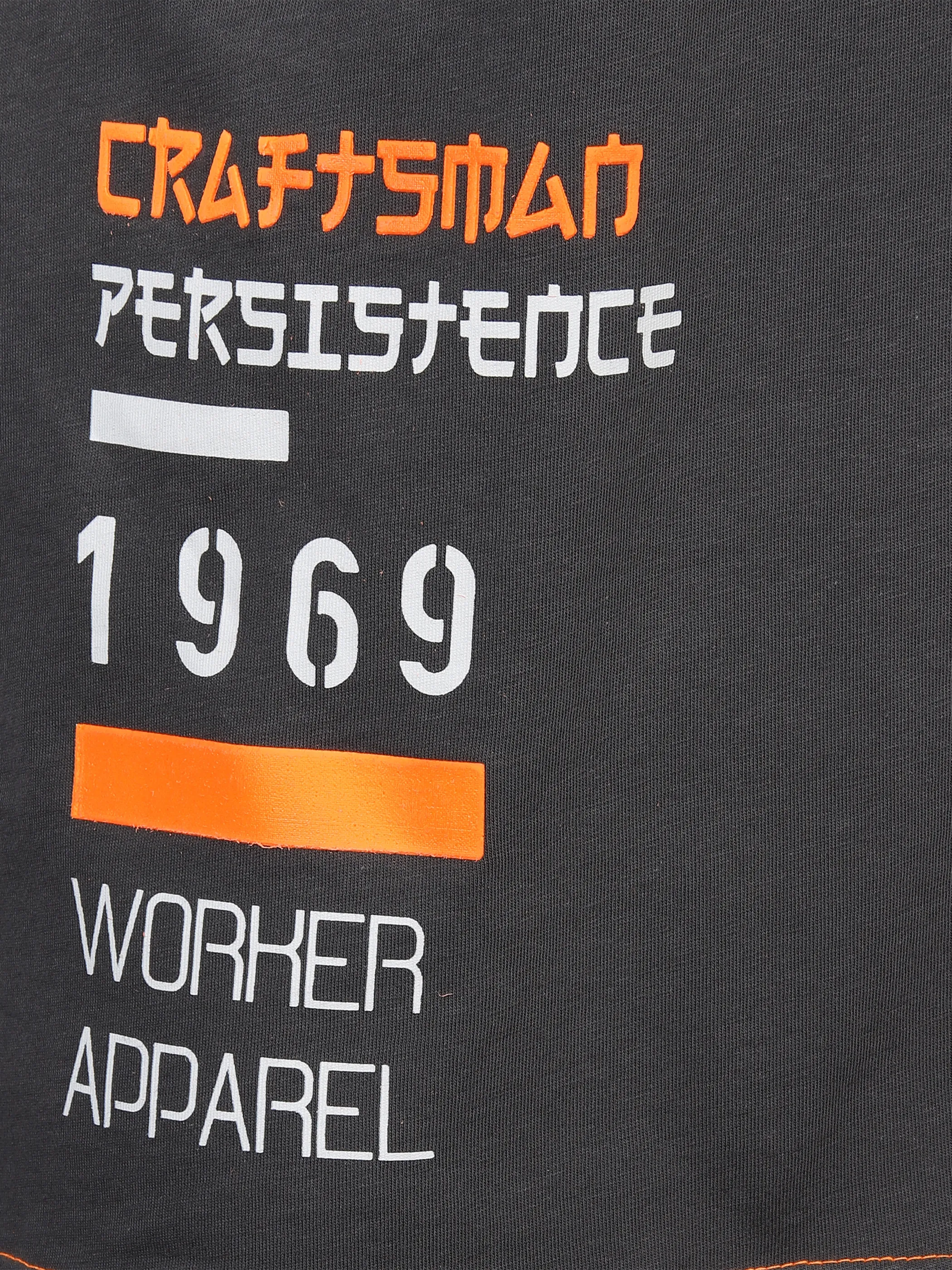 Worker He. T-Shirt 1/2 Arm print Grau 879104 GRAPHIT 4 Worker He. T-Shirt 1/2 Arm print Grau 879104 GRAPHIT 4