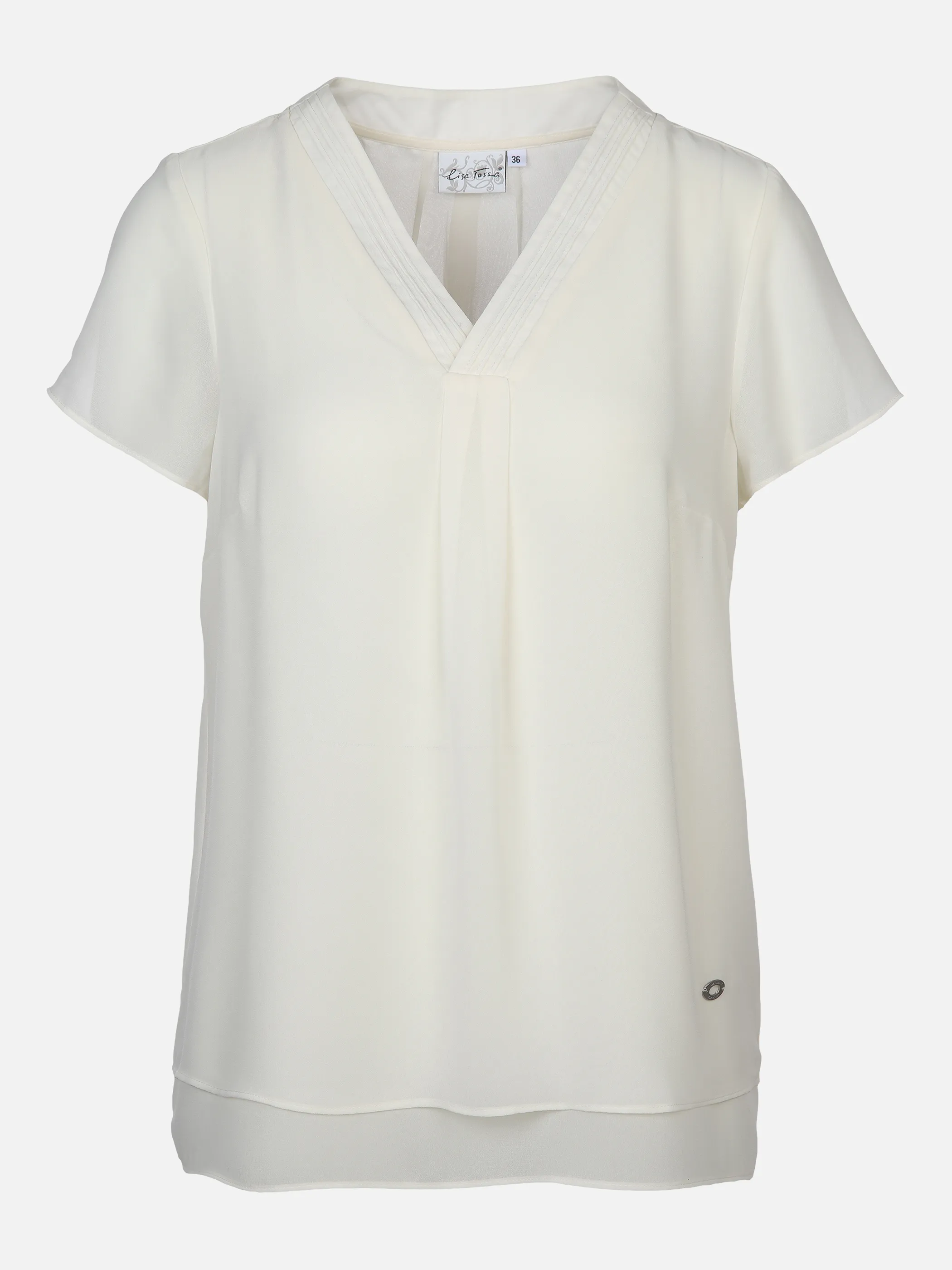Lisa Tossa Da-Chiffonbluse 1/2 Arm Weiß 874339 WEIß 1 Lisa Tossa Da-Chiffonbluse 1/2 Arm Weiß 874339 WEIß 1