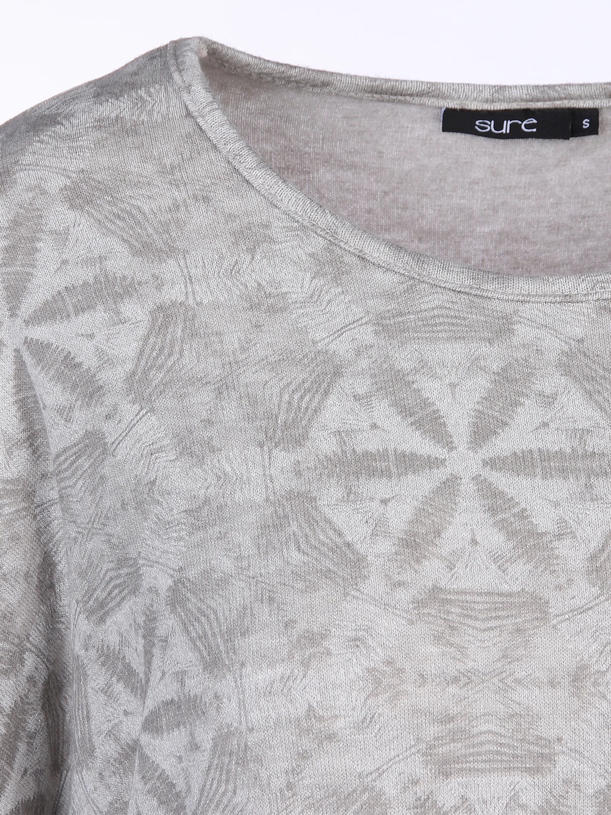 Sure Da-Pullover m. Alloverprint Weiß 876250 ECRU 3 Sure Da-Pullover m. Alloverprint Weiß 876250 ECRU 3