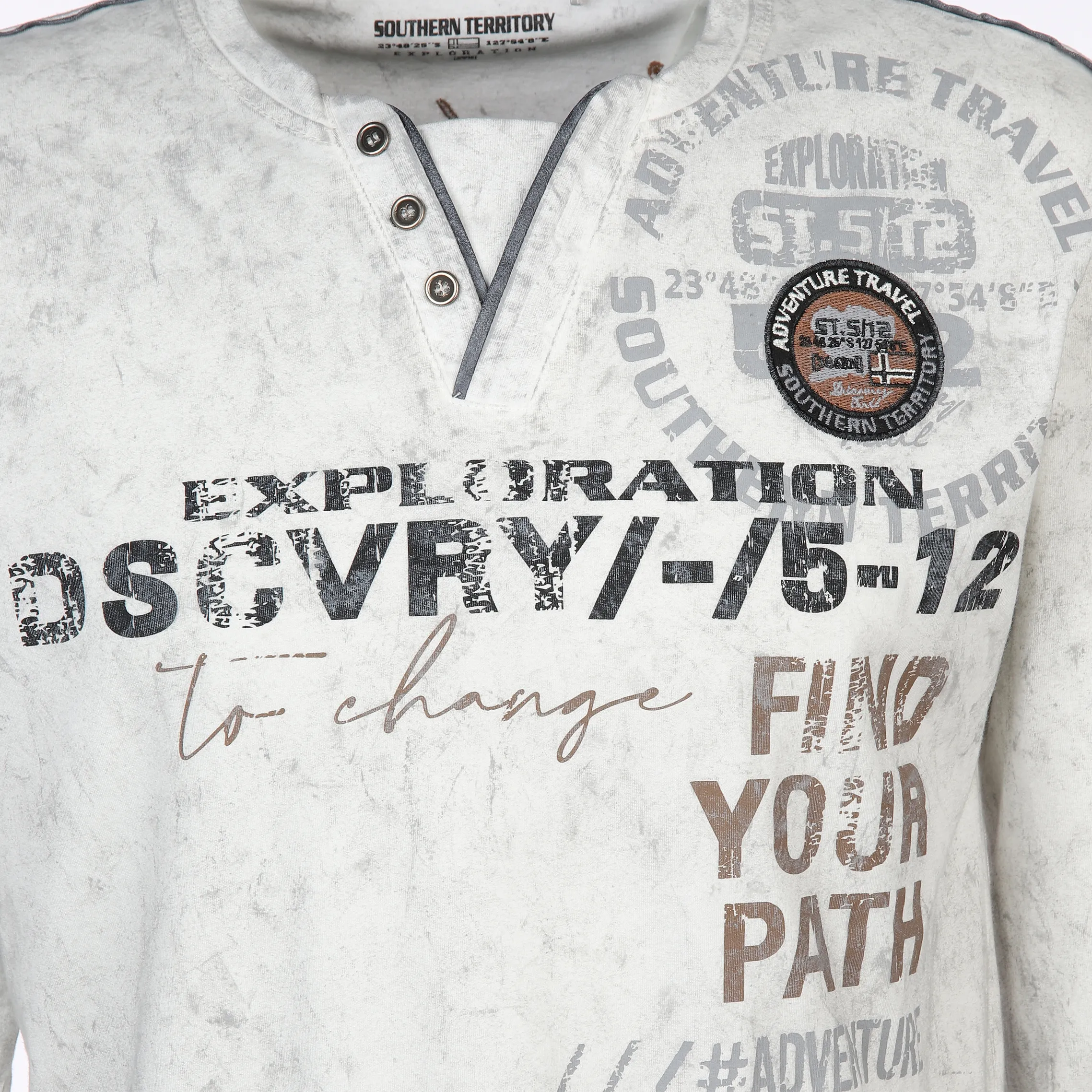 Southern Territory He. Henleyshirt 1/1 Arm 2in1 Weiß 884590 OFFWHITE 3 Southern Territory He. Henleyshirt 1/1 Arm 2in1 Weiß 884590 OFFWHITE 3