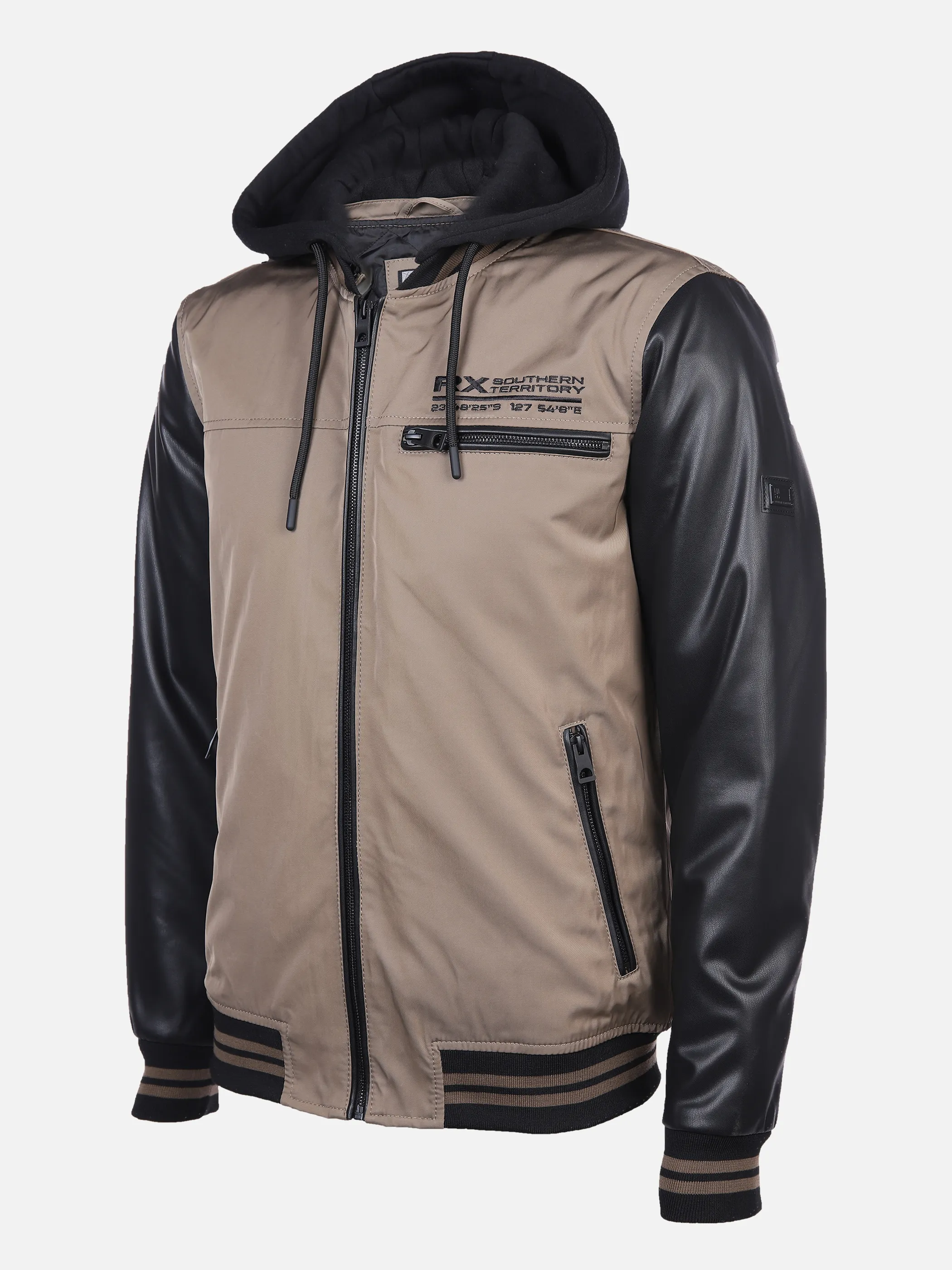 Southern Territory He. PU-Blouson College Schwarz 872276 BLACK/BROW 3 Southern Territory He. PU-Blouson College Schwarz 872276 BLACK/BROW 3