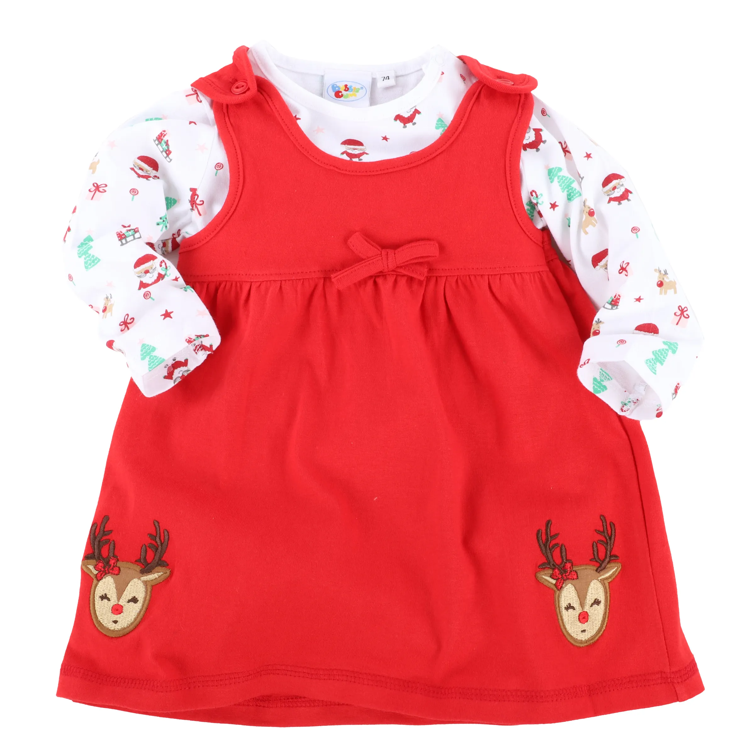 Bubble Gum BM XMAS 2er Set Kleid in rot mit Longsleeve Rot 885513 ROT/WEIß 1 Bubble Gum BM XMAS 2er Set Kleid in rot mit Longsleeve Rot 885513 ROT/WEIß 1