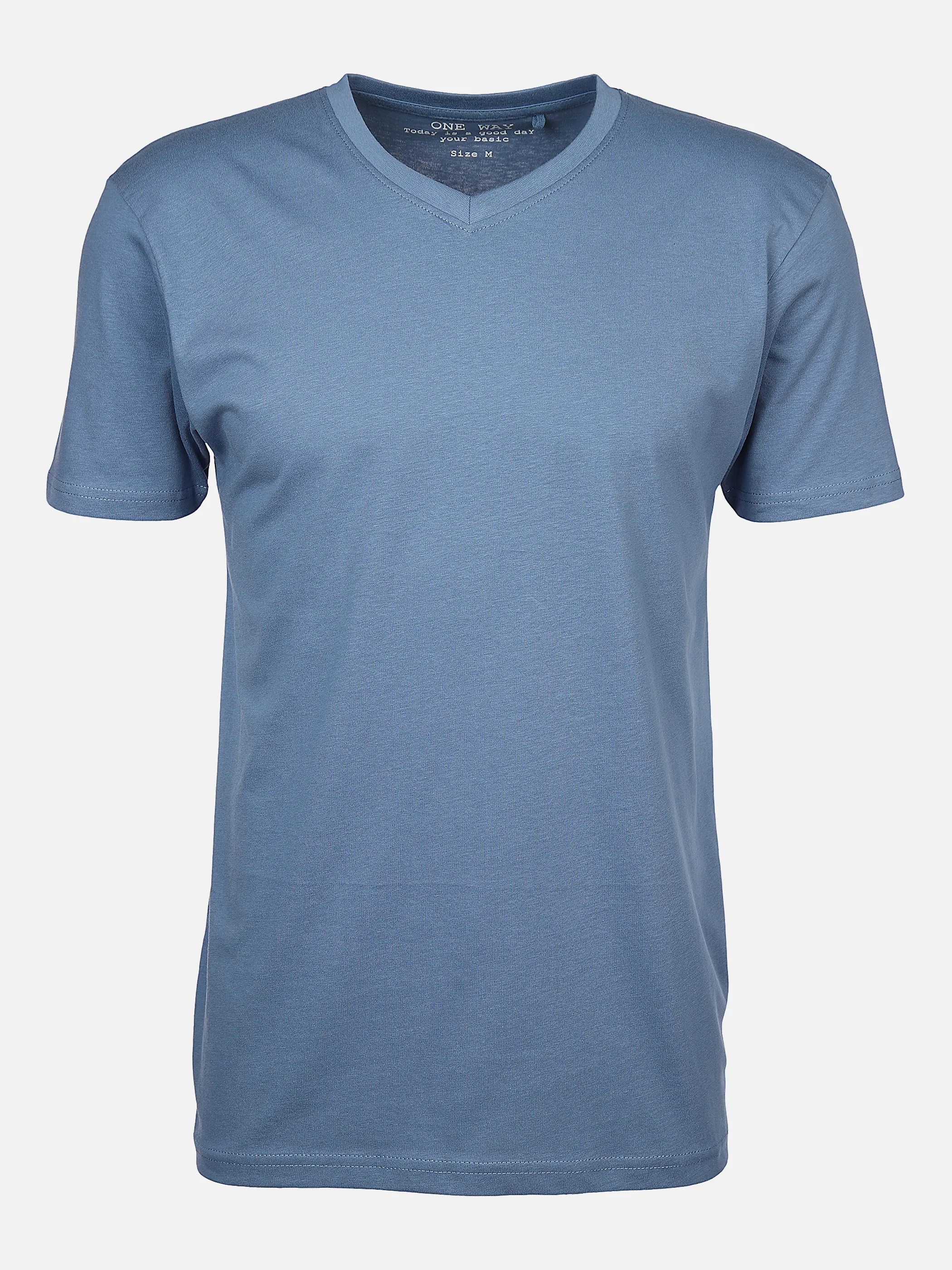 One Way YF-He-T-Shirt Basic Blau 883073 18-4027TCX 1