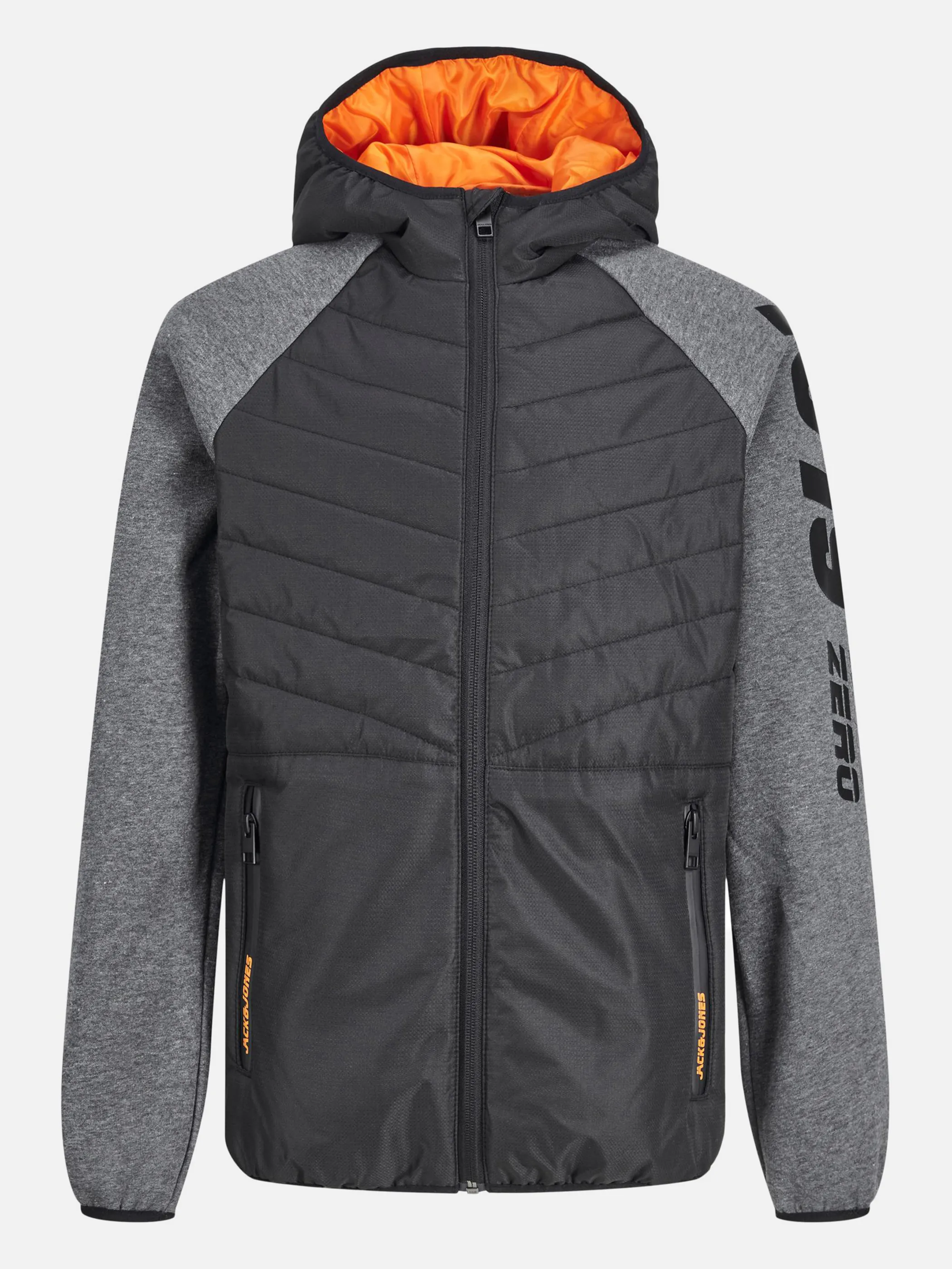 Jack&Jones Junior 12212467 JJSHANE HYBRID JACKET Grau 875175 179084 1