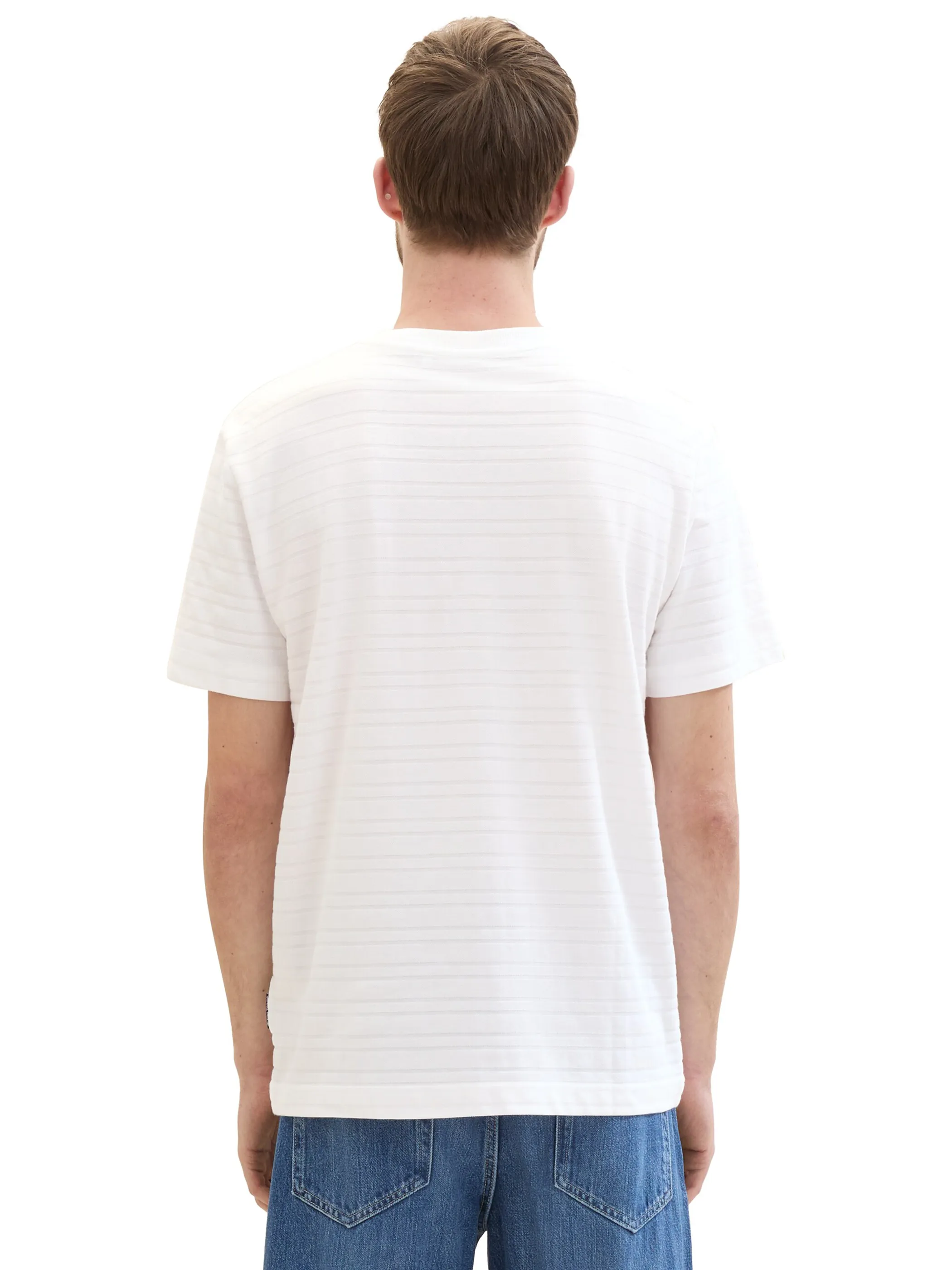 Tom Tailor 1042131 structured t-shirt Weiß 895628 20000 2