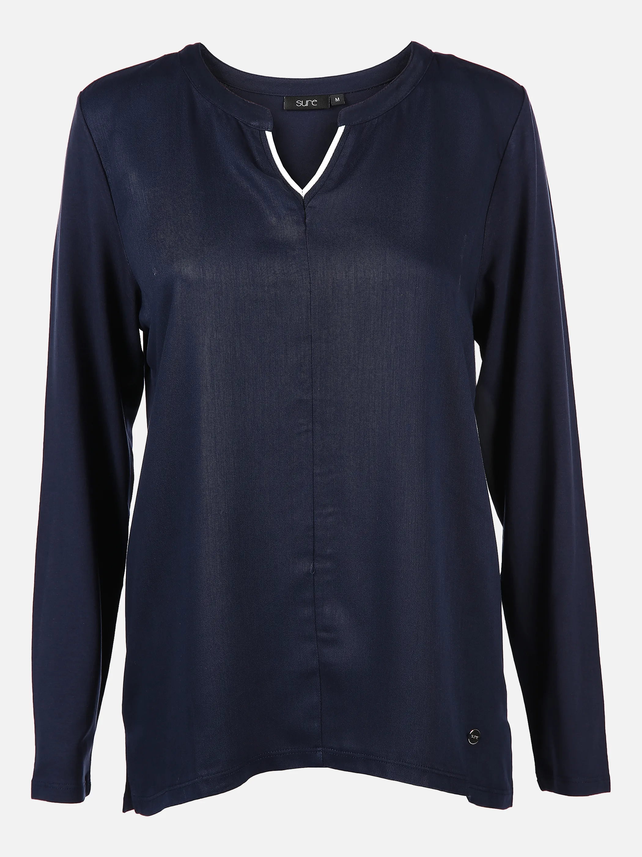 Sure Da-Materialmix-Shirt Blau 834576 NAVY 1