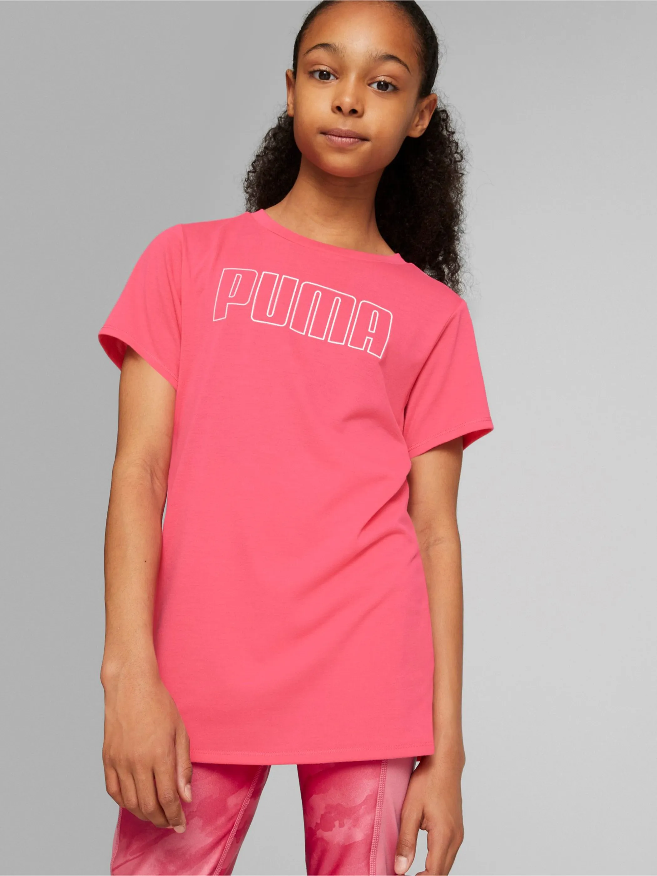 Puma 670166 Md-T-Shirt m.Logoprint Pink 865812 82 PINK 3