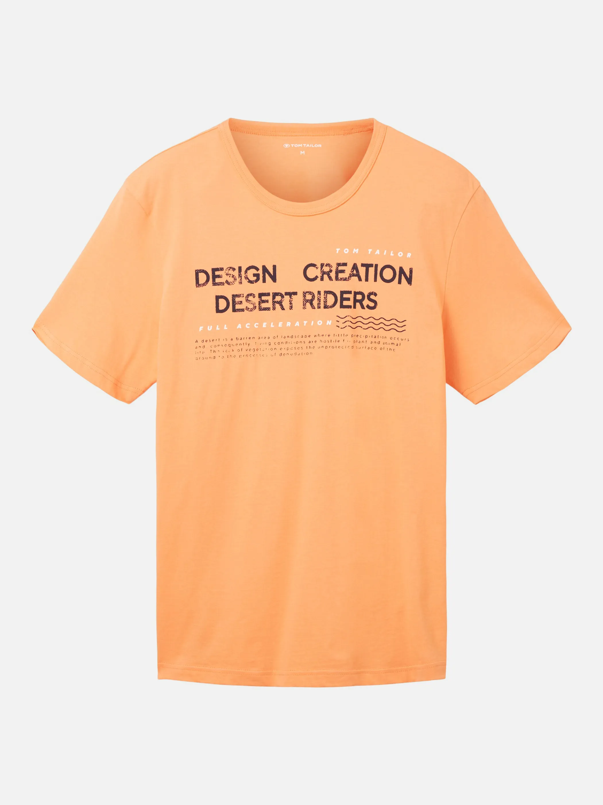 Tom Tailor 1036426 wording logo print t-shirt Orange 880537 22195 1