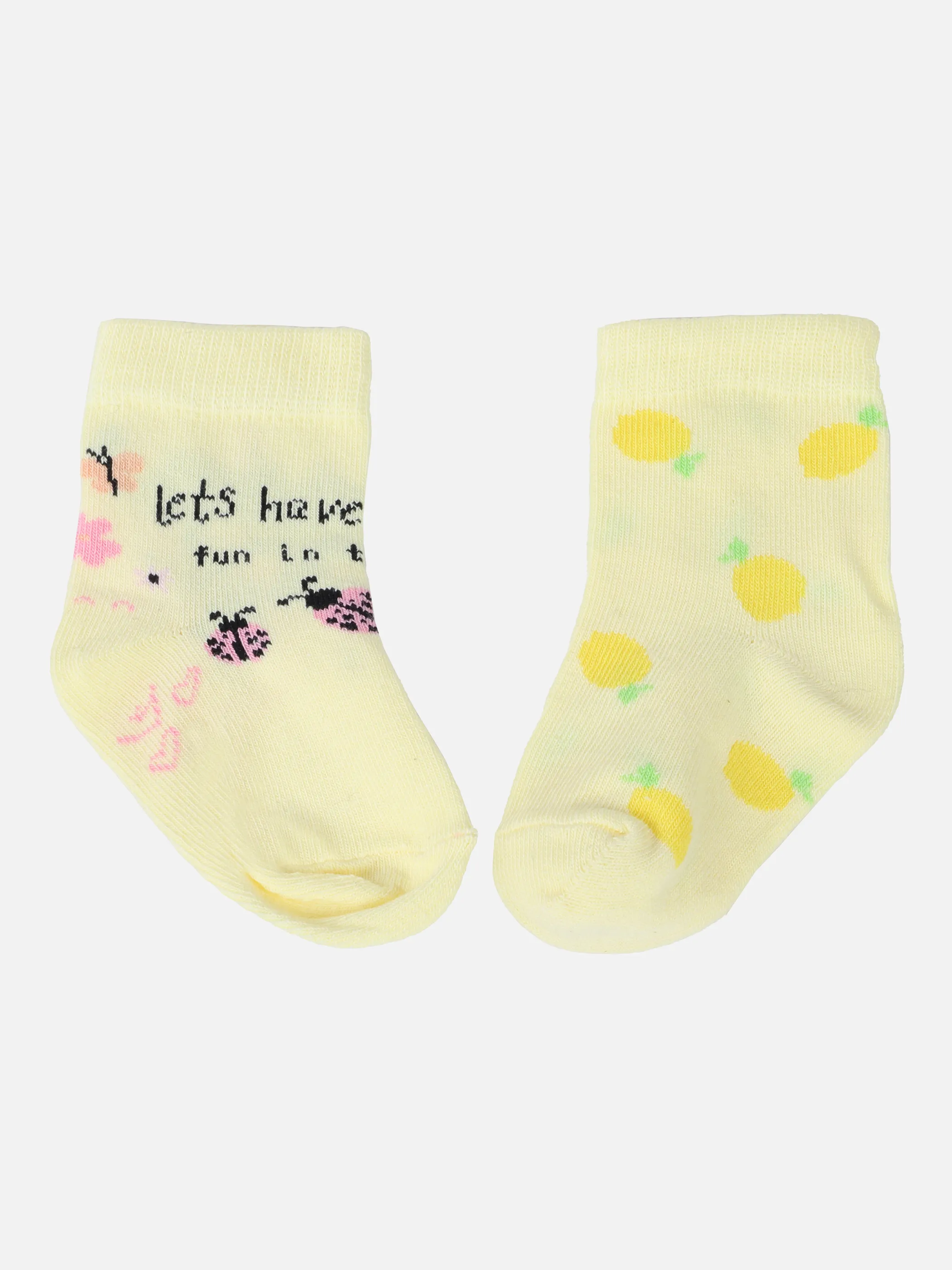 Bubble Gum BG Socken 2er Back Sonne/Zitro Gelb 865100 GELB/ROSE 2