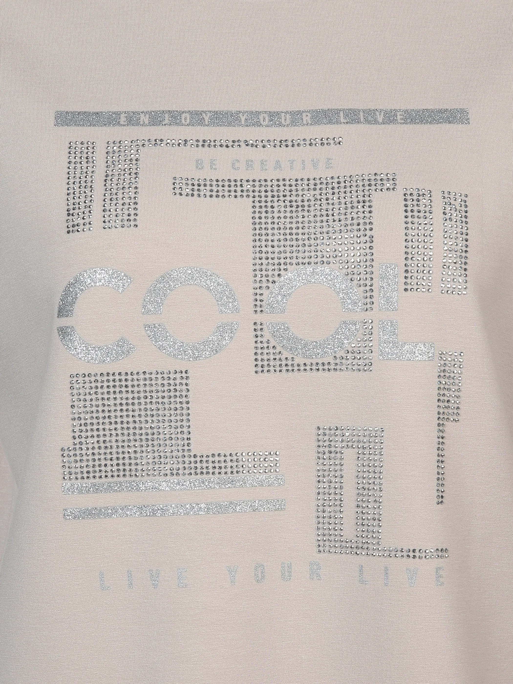 Lisa Tossa Da-T-Shirt aus Materialmix Weiß 893239 KITT 3