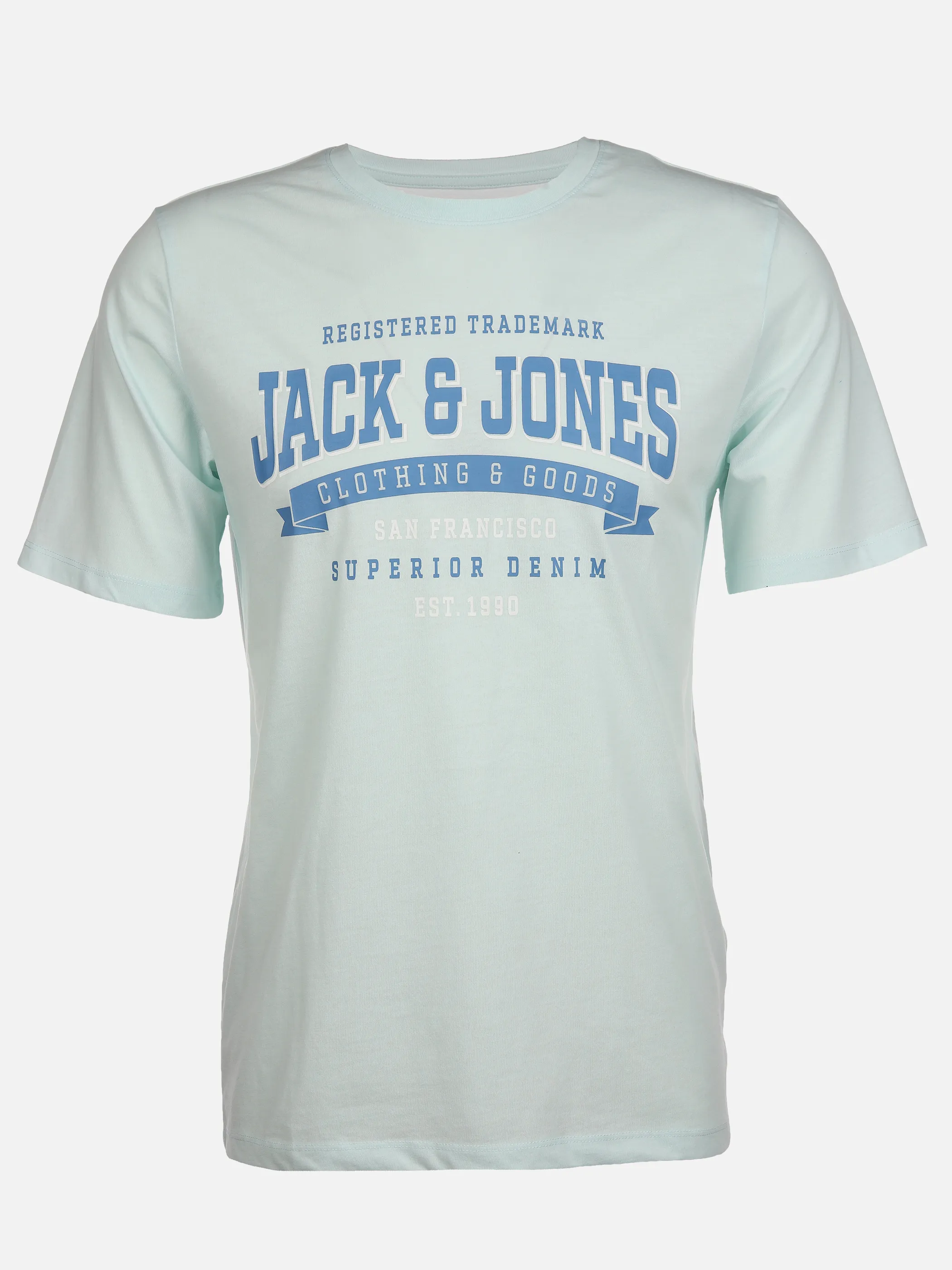 Jack Jones 12246690 JJELOGO TEE SS O-NECK Türkis 887989 177573001 1