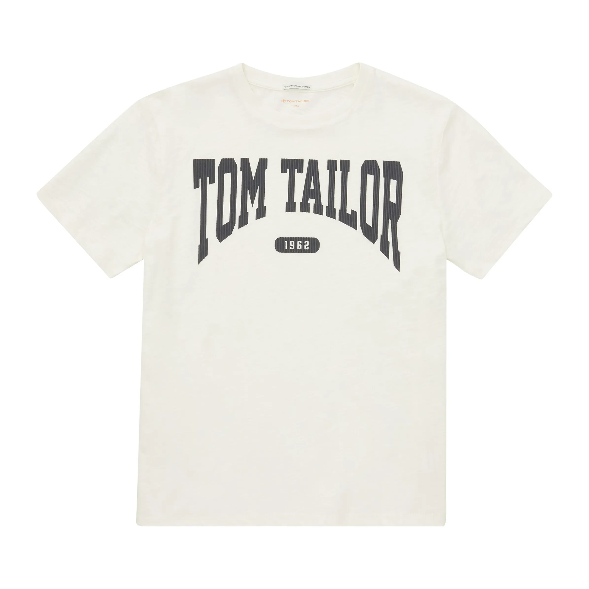 Tom Tailor 1037515 regular printed slub t Weiß 883588 12906 1
