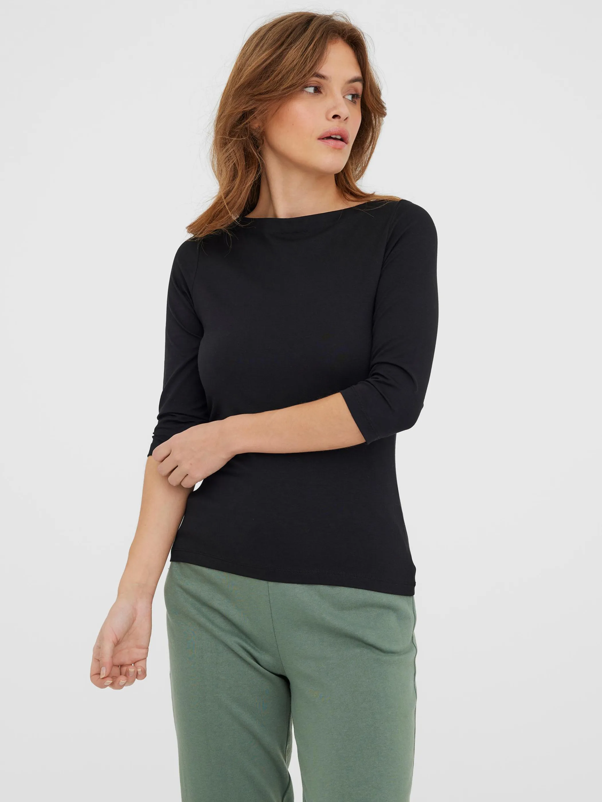 Vero Moda 10274133 VMPANDA MODAL 3/4 TOP Schwarz 866193 177868 3
