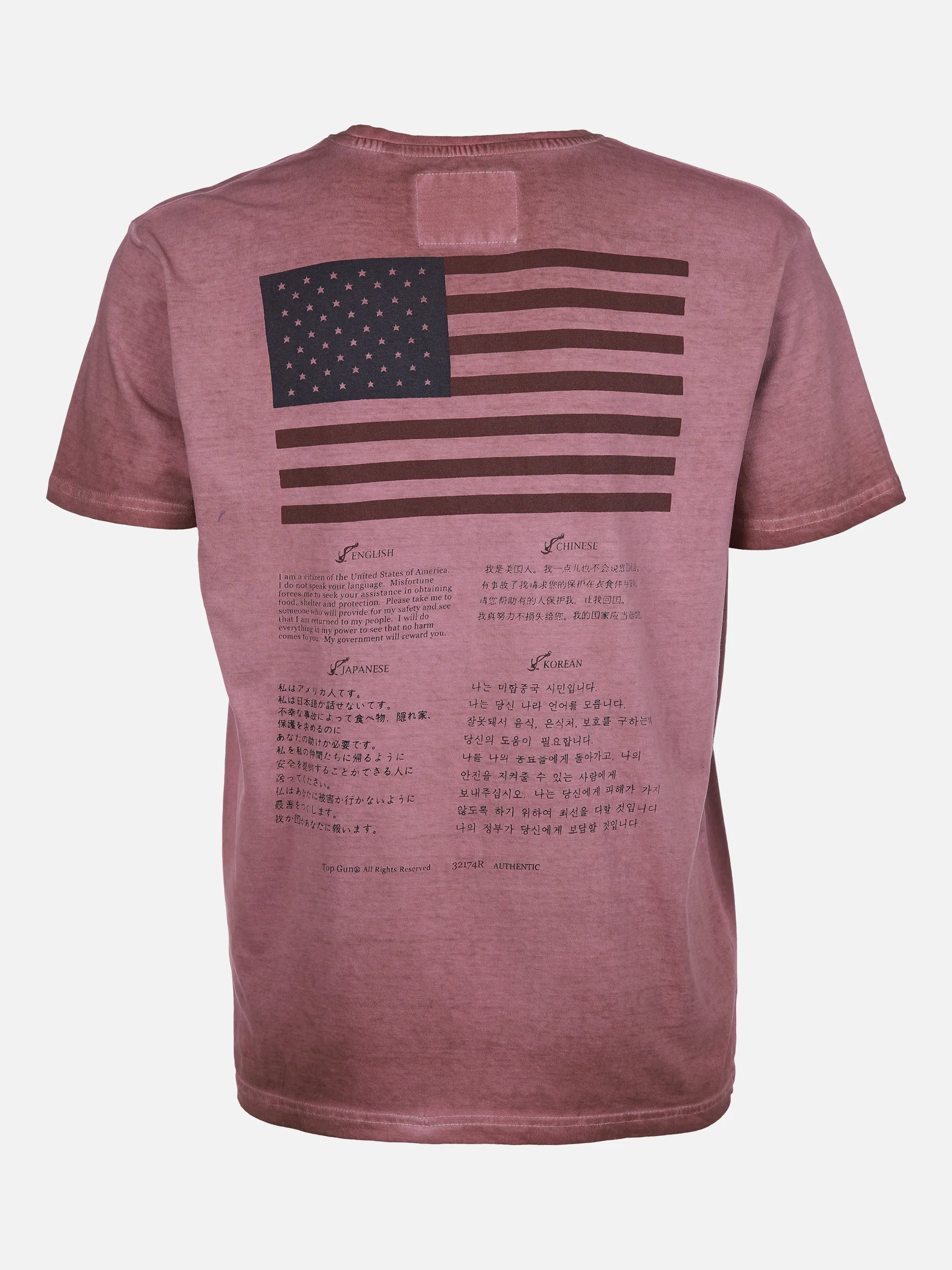 Top Gun He. T-Shirt 1/2 Arm washer Rot 864381 RED 2 Top Gun He. T-Shirt 1/2 Arm washer Rot 864381 RED 2