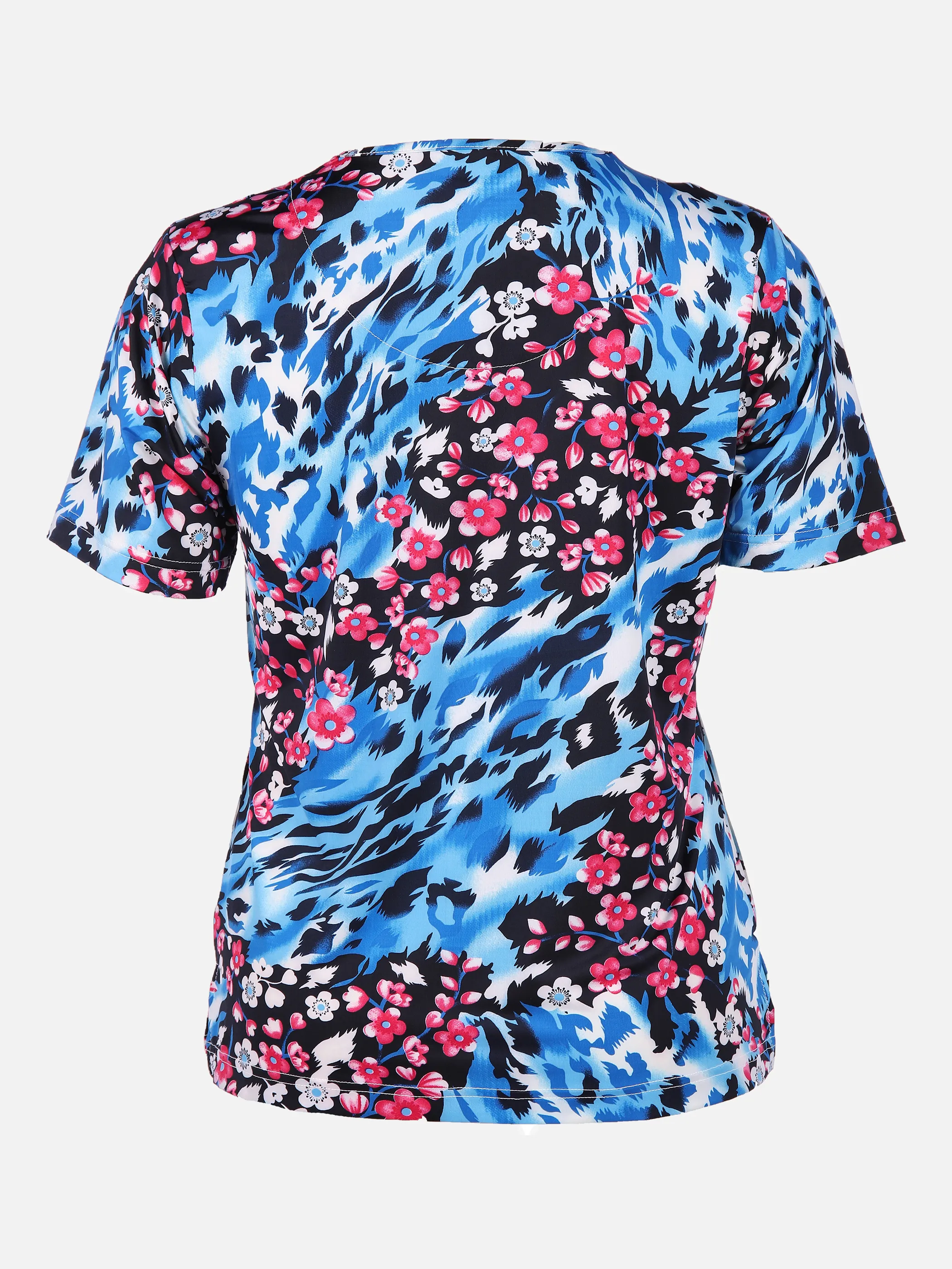 Sonja Blank Da-Gr. Größen Shirt V-Ausschni Blau 832446 BLAU/PINK 2