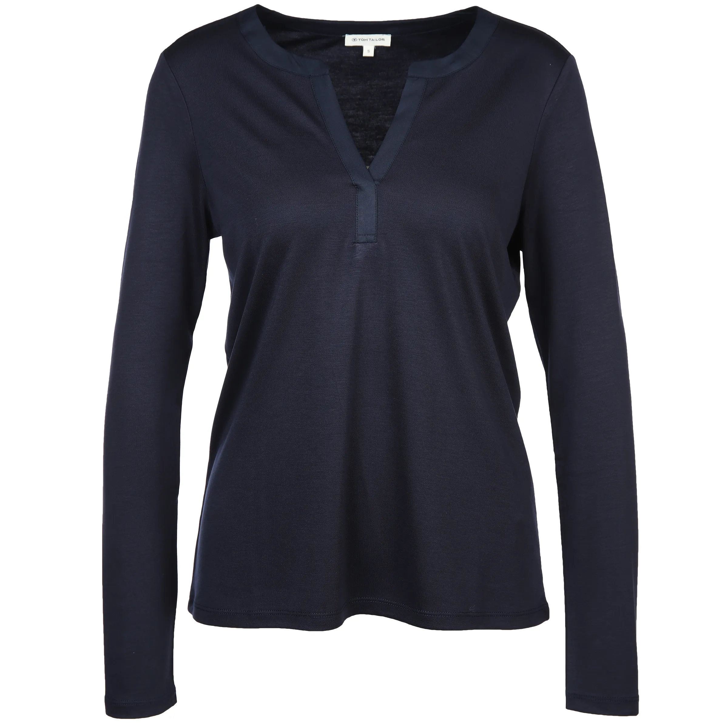Tom Tailor 1039066 T-shirt henley fabric Blau 887450 10668 1