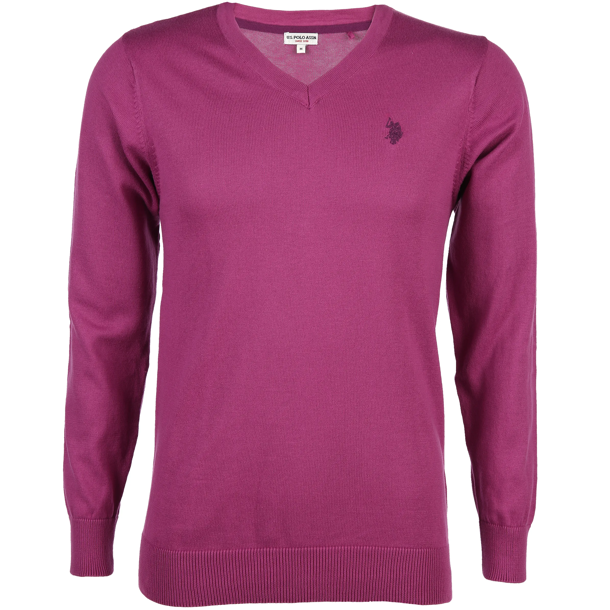 U.S. Polo Assn. He. Pullover U.S. Polo V-Neck Lila 799159 BERRY 1