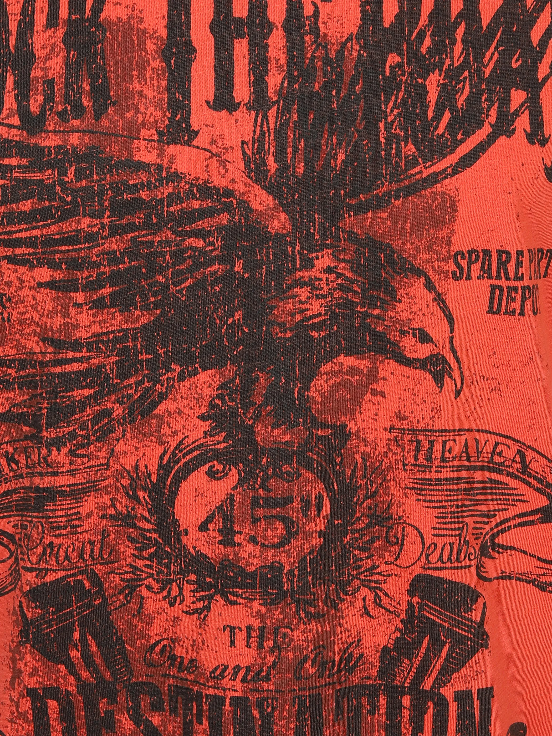 Southern Territory He. T-Shirt 1/2 Arm washer print Rot 878481 RED 3 Southern Territory He. T-Shirt 1/2 Arm washer print Rot 878481 RED 3