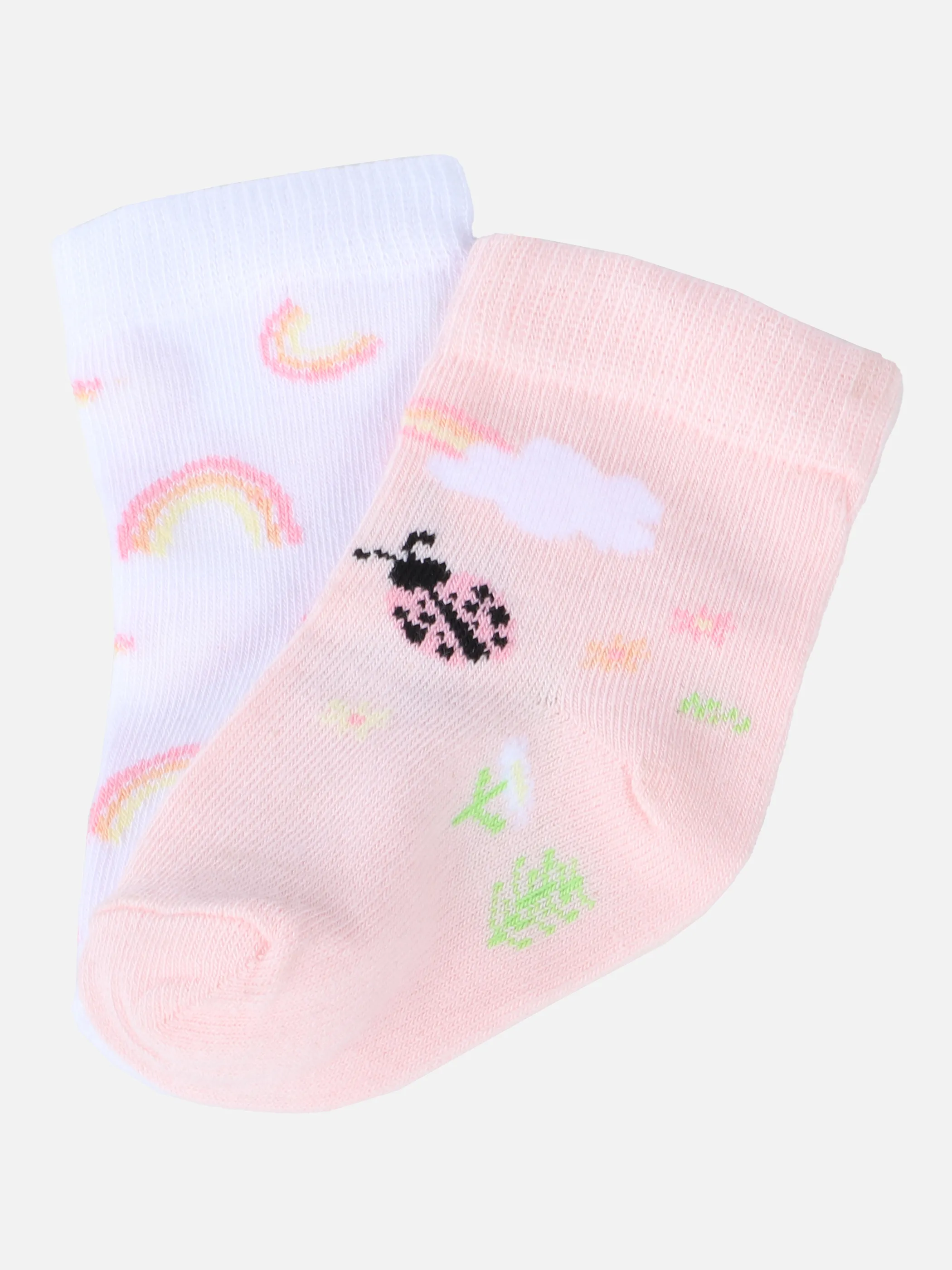 Bubble Gum BG Socken 2er Pack Regenbogen/ Rosa 865095 ROSE/WEIß 1