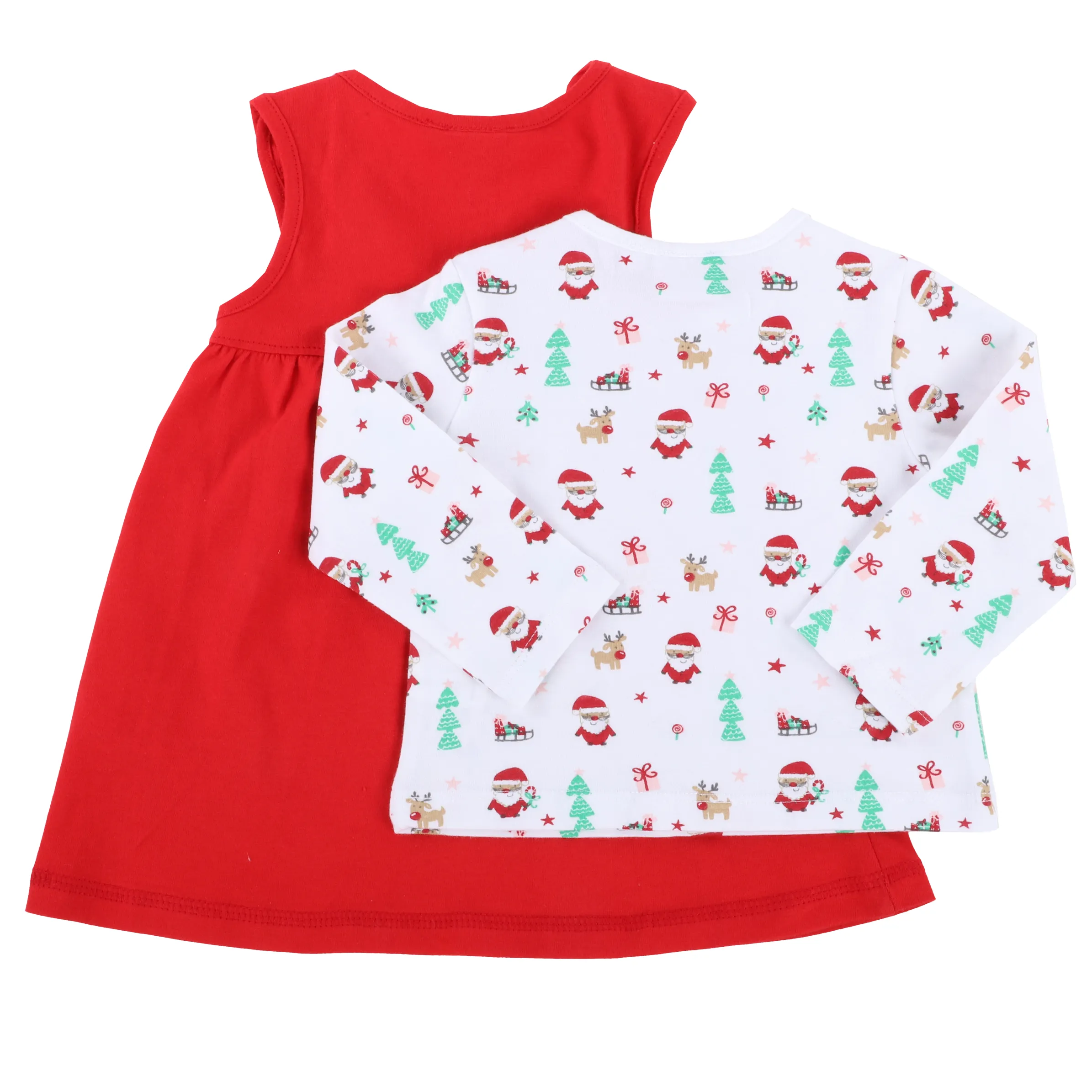 Bubble Gum BM XMAS 2er Set Kleid in rot mit Longsleeve Rot 885513 ROT/WEIß 2