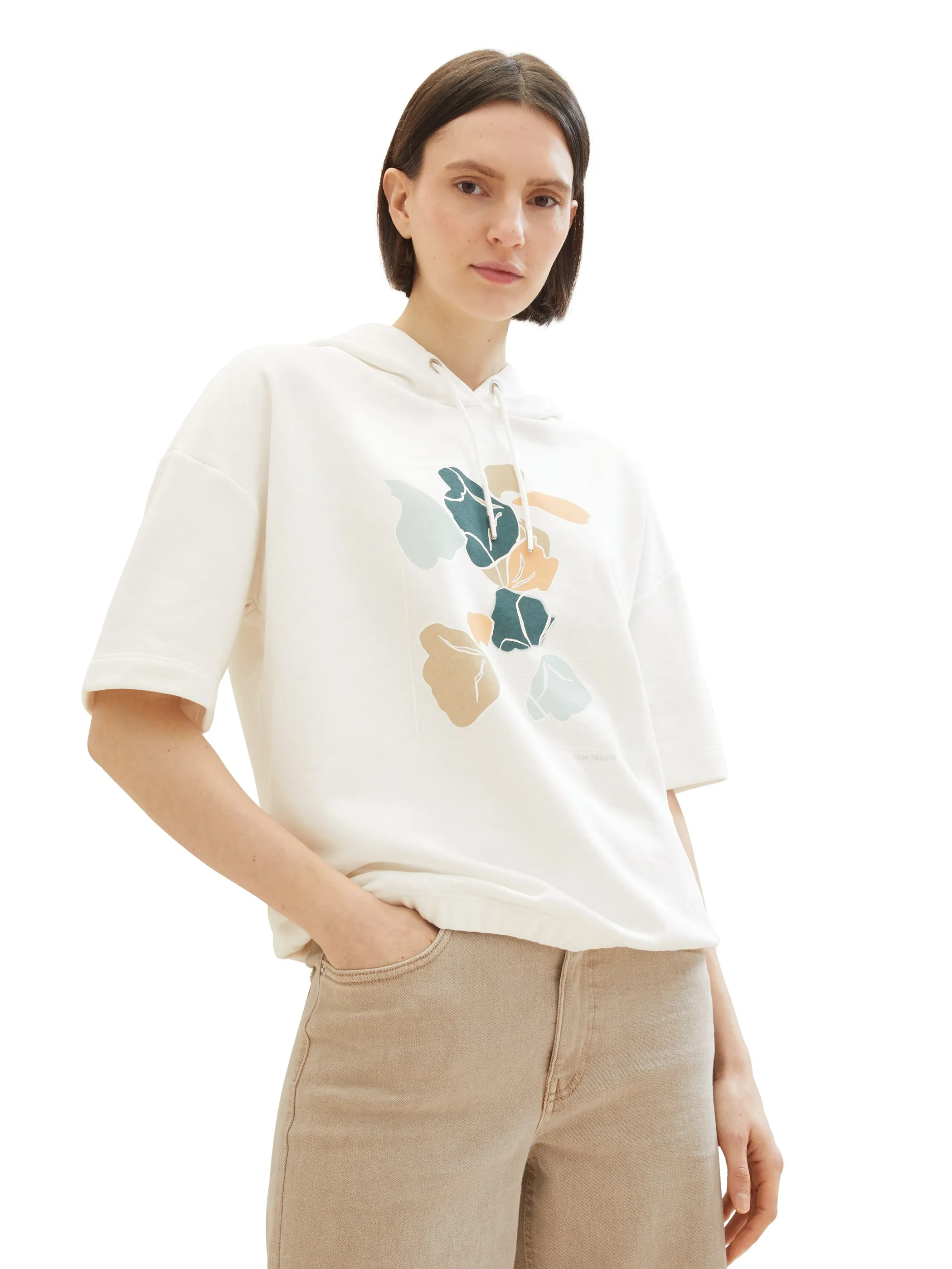 Tom Tailor 1040615 Sweatshirt with artwork Weiß 890610 10315 3